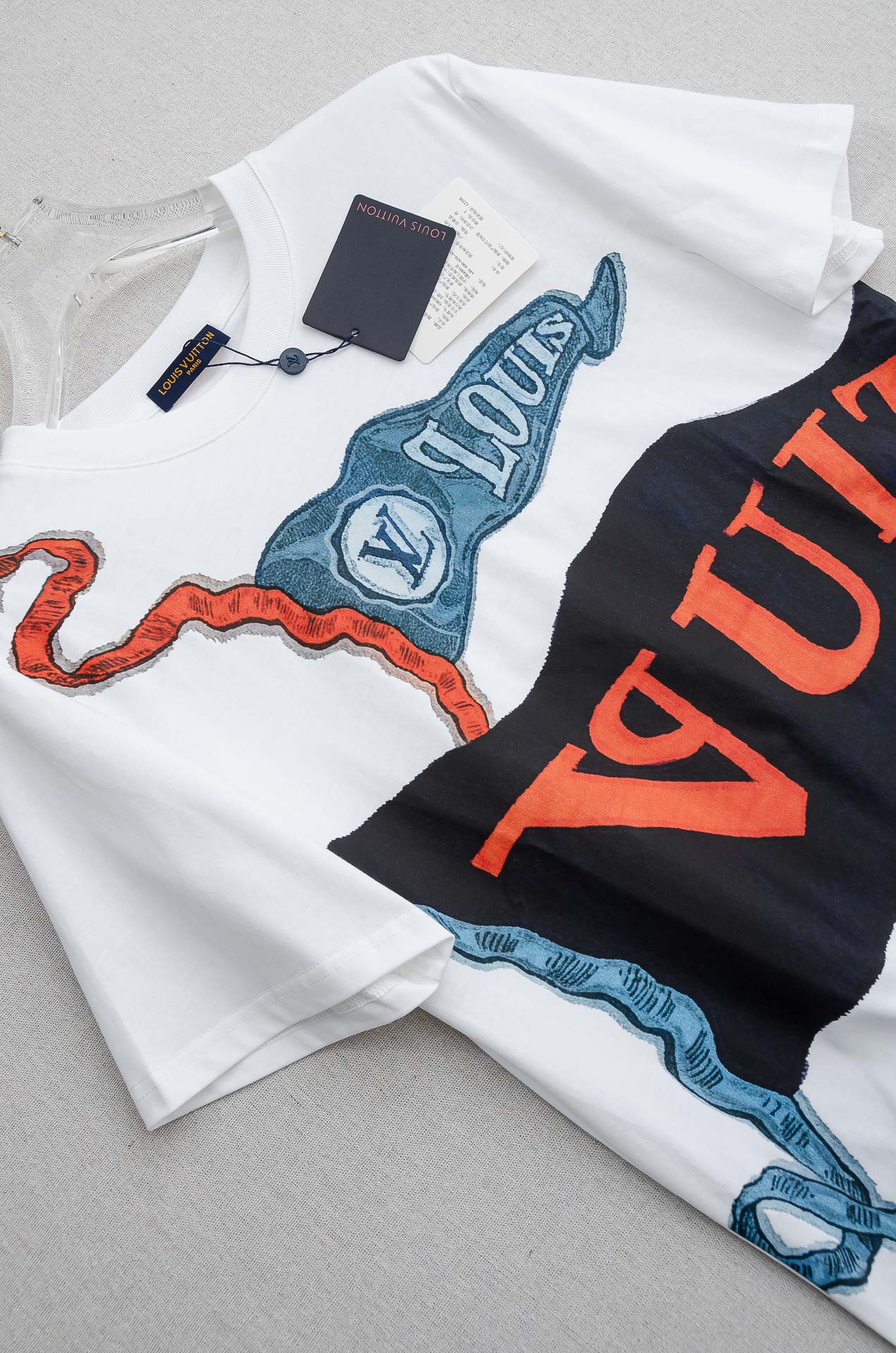 🌾 LV 2026SS最新客供进口长绒棉立体剪裁男士圆领短袖T恤衫#定织定染100%长绒棉，最大程度的给