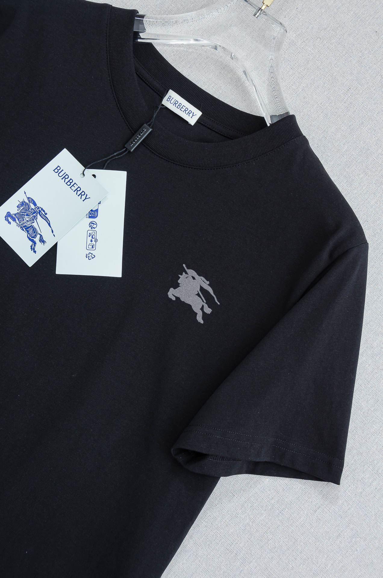 🌾 BURB*ERRY巴宝＊莉2026SS最新客供进口长绒棉立体剪裁男士圆领短袖T恤衫#定织定染100%