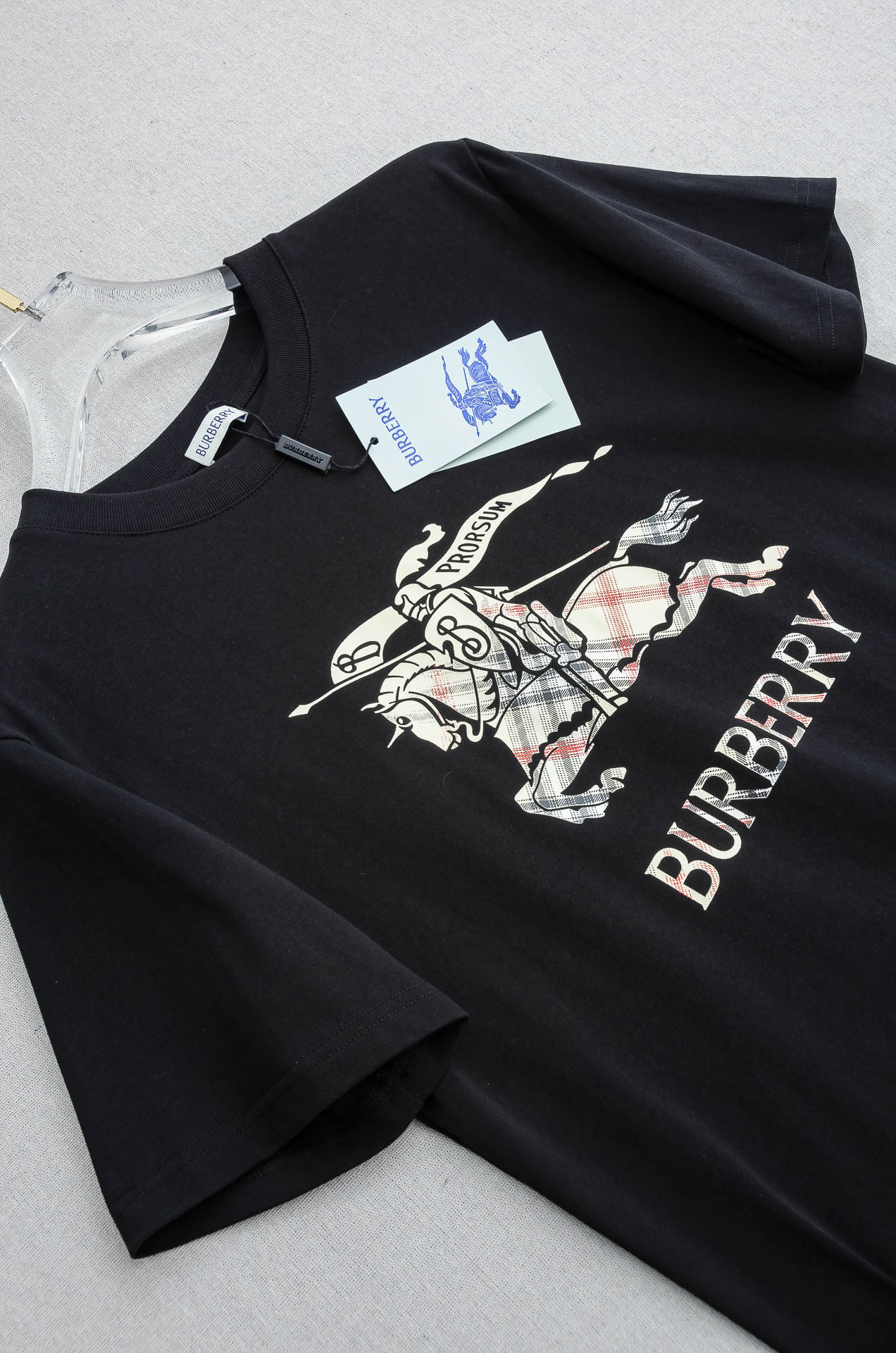 🌾 BURB*ERRY巴宝＊莉2026SS最新客供进口长绒棉立体剪裁男士圆领短袖T恤衫#定织定染100%