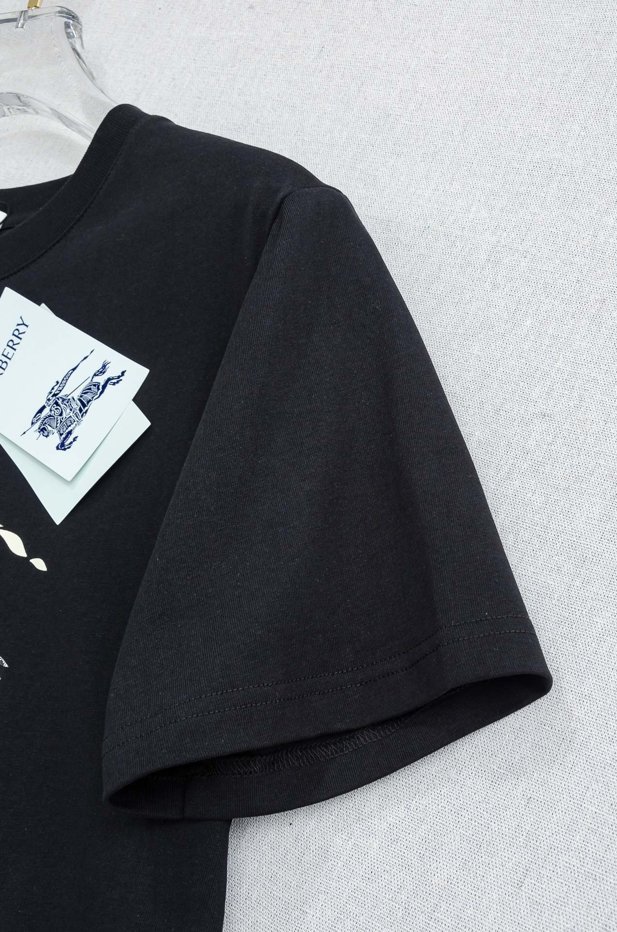 🌾 BURB*ERRY巴宝＊莉2026SS最新客供进口长绒棉立体剪裁男士圆领短袖T恤衫#定织定染100%