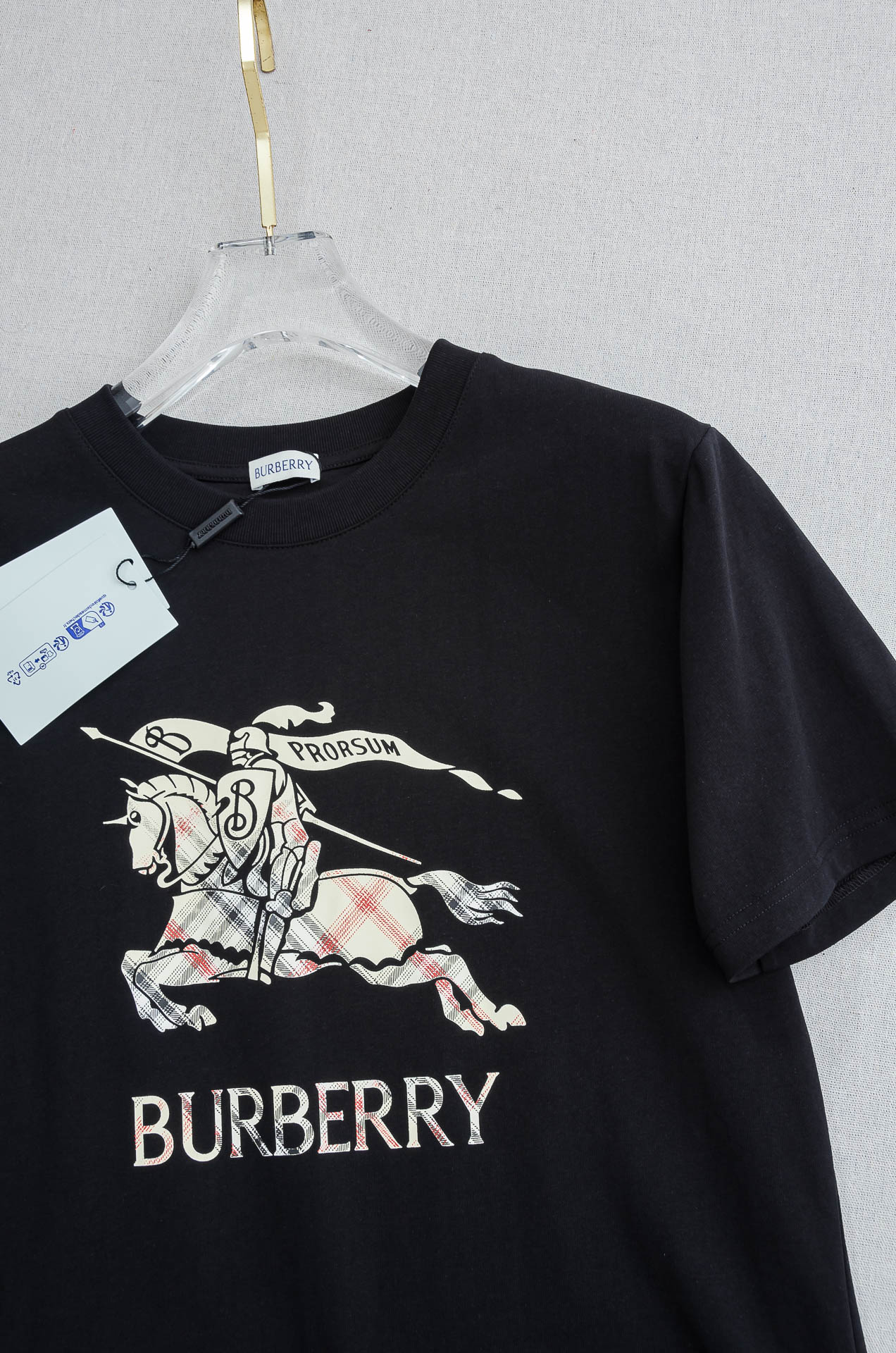 🌾 BURB*ERRY巴宝＊莉2026SS最新客供进口长绒棉立体剪裁男士圆领短袖T恤衫#定织定染100%