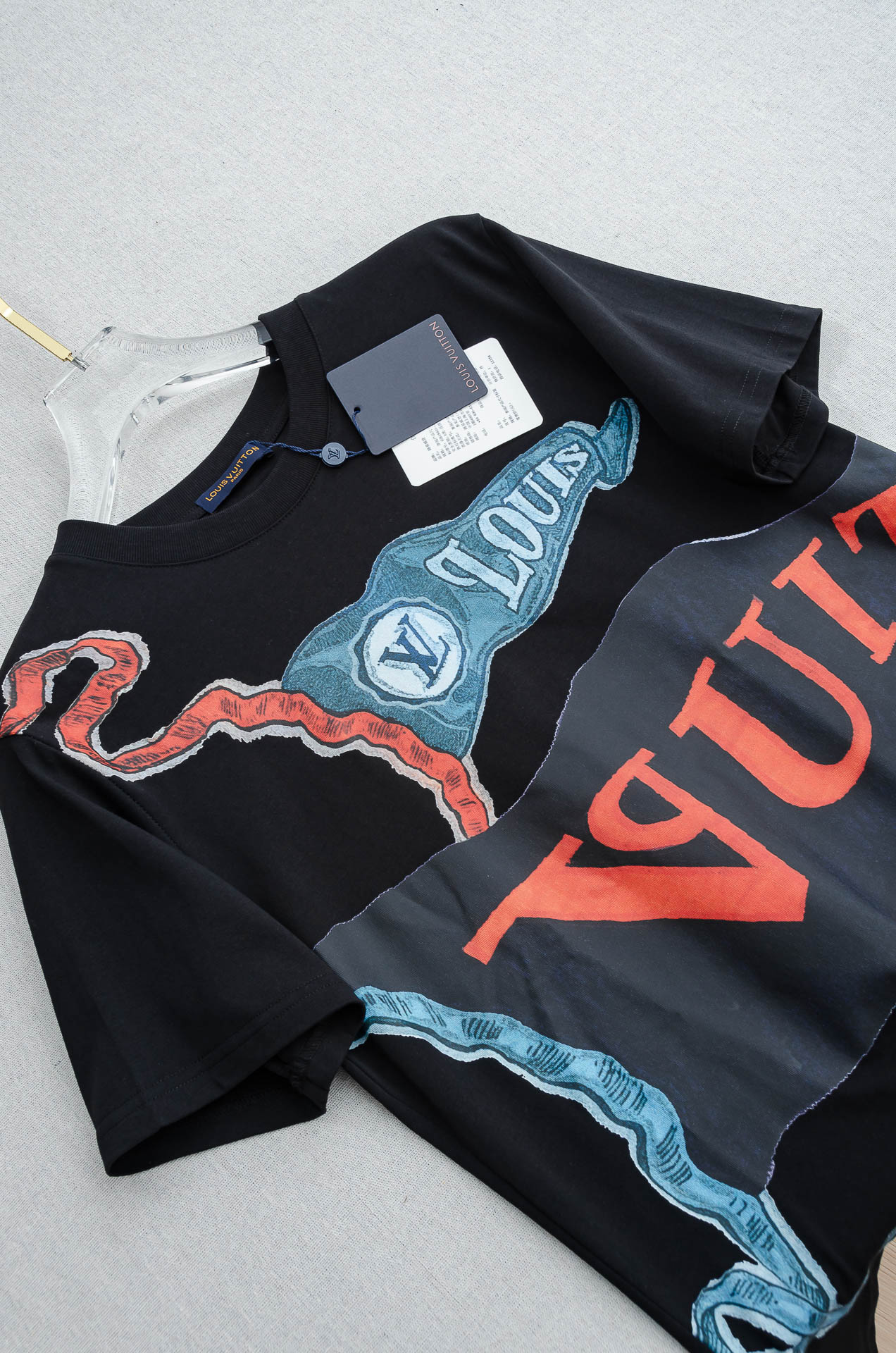 🌾 LV 2026SS最新客供进口长绒棉立体剪裁男士圆领短袖T恤衫#定织定染100%长绒棉，最大程度的给