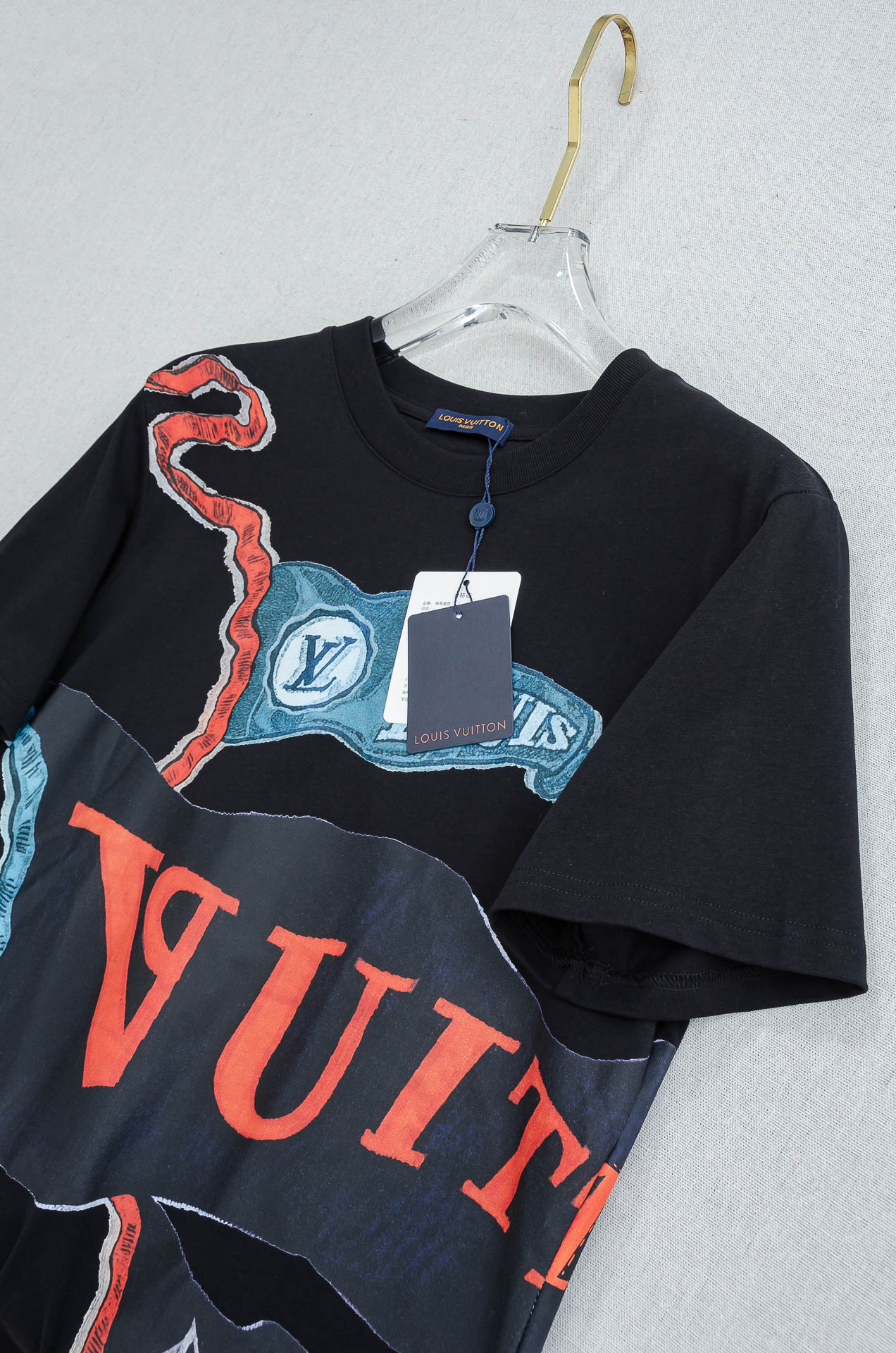 🌾 LV 2026SS最新客供进口长绒棉立体剪裁男士圆领短袖T恤衫#定织定染100%长绒棉，最大程度的给