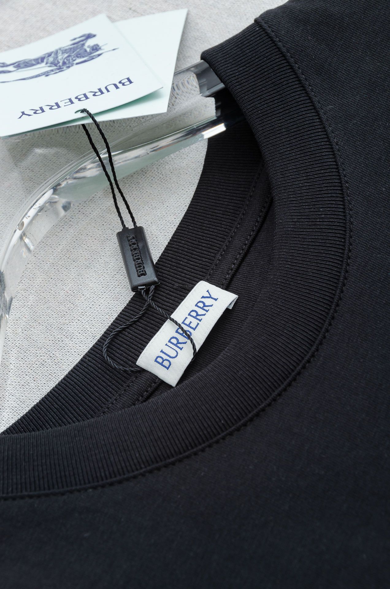 🌾 BURB*ERRY巴宝＊莉2026SS最新客供进口长绒棉立体剪裁男士圆领短袖T恤衫#定织定染100%