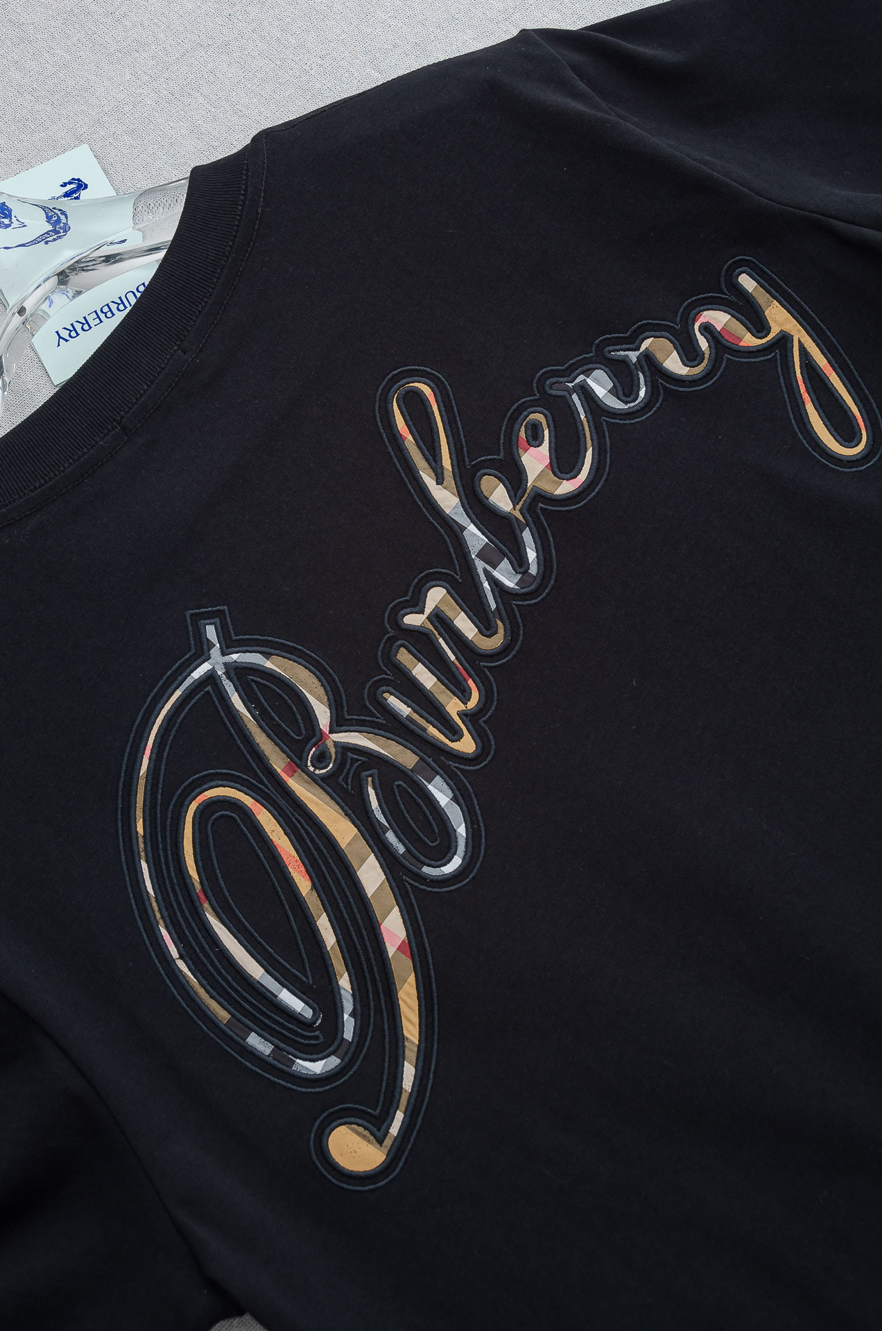 🌾 BURB*ERRY巴宝＊莉2026SS最新客供进口长绒棉立体剪裁男士圆领短袖T恤衫#定织定染100%