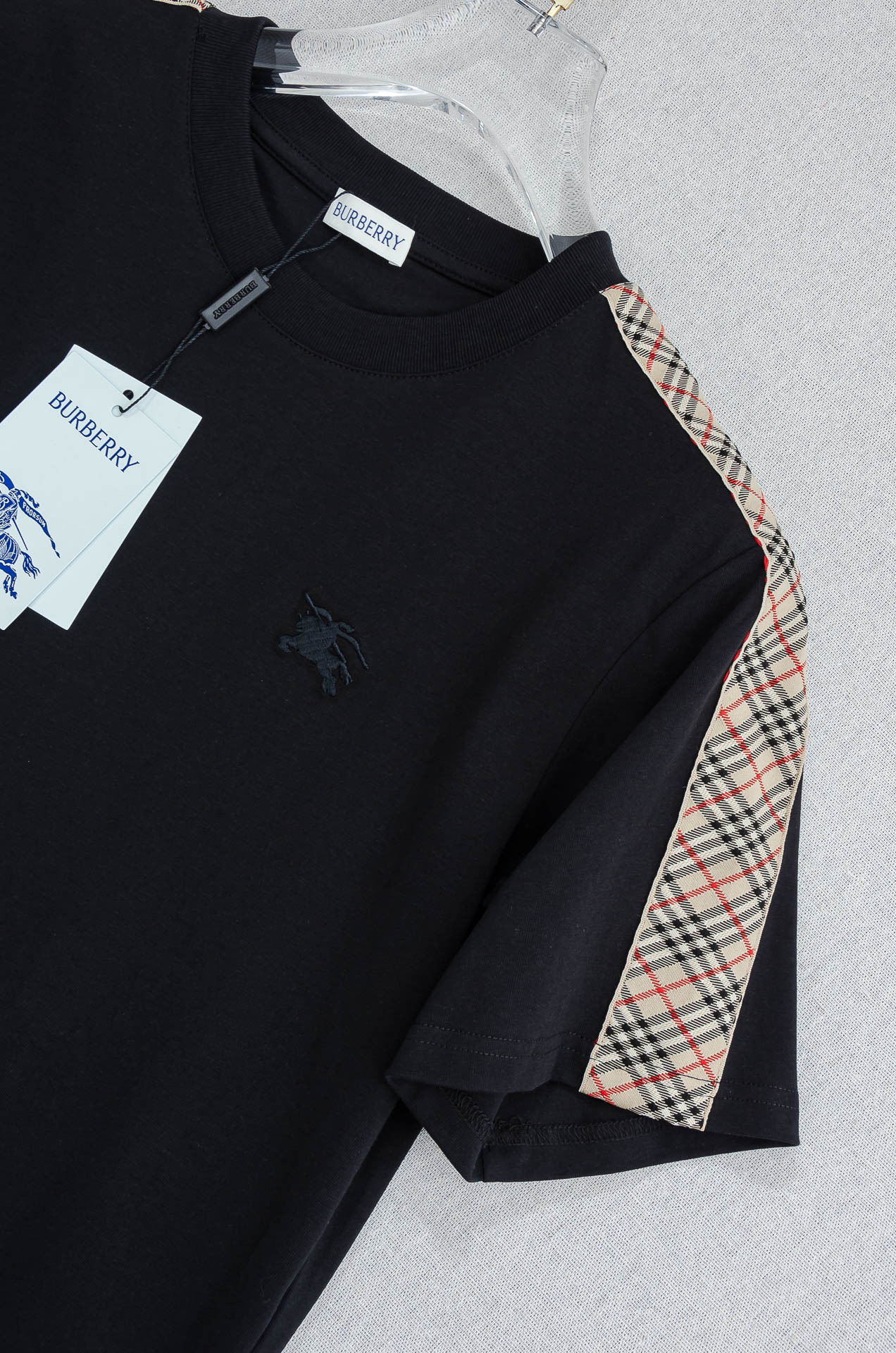 🌾 BURB*ERRY巴宝＊莉2026SS最新客供进口长绒棉立体剪裁男士圆领短袖T恤衫#定织定染100%