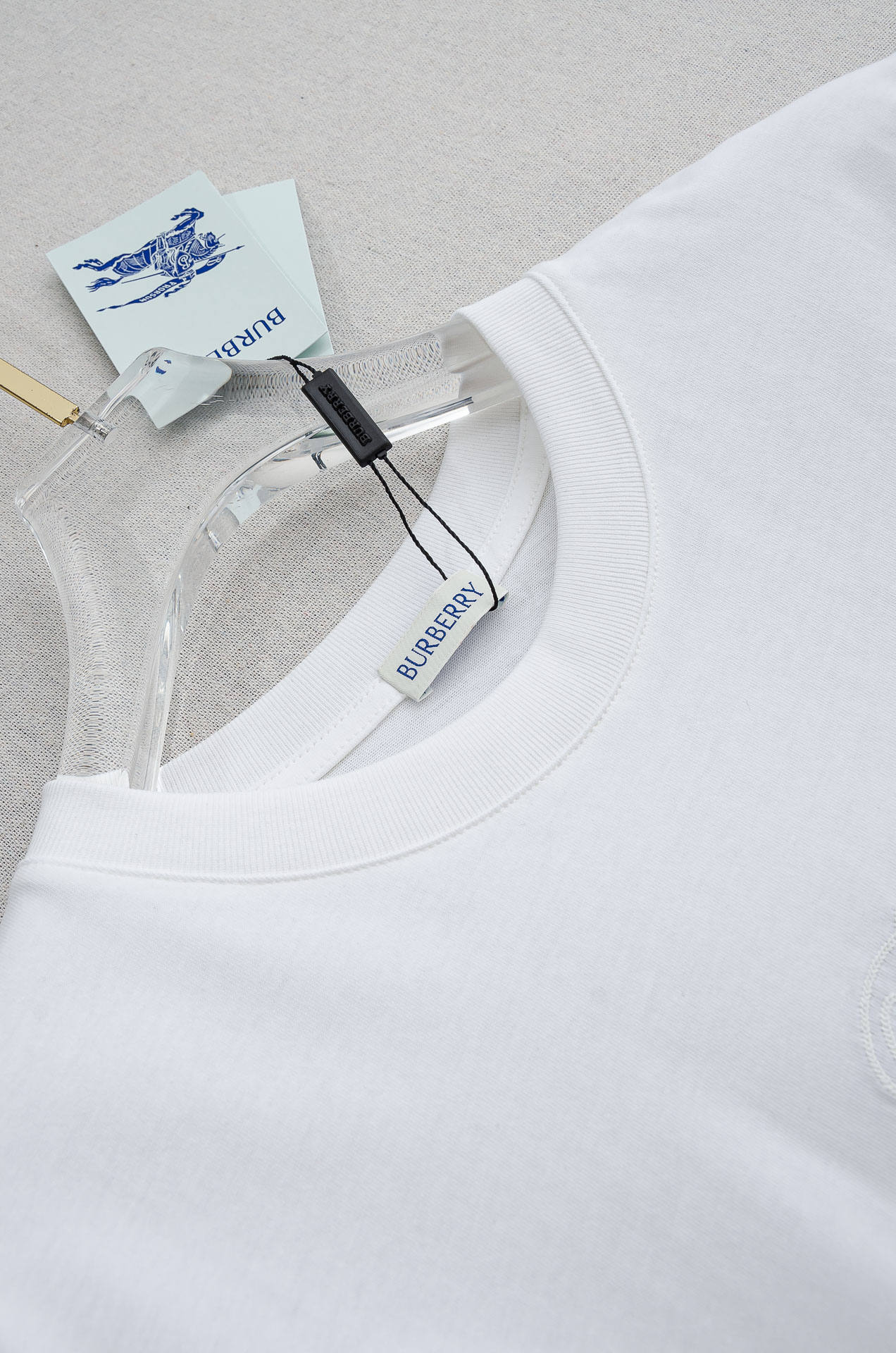 🌾 BURB*ERRY巴宝＊莉2026SS最新客供进口长绒棉立体剪裁男士圆领短袖T恤衫#定织定染100%