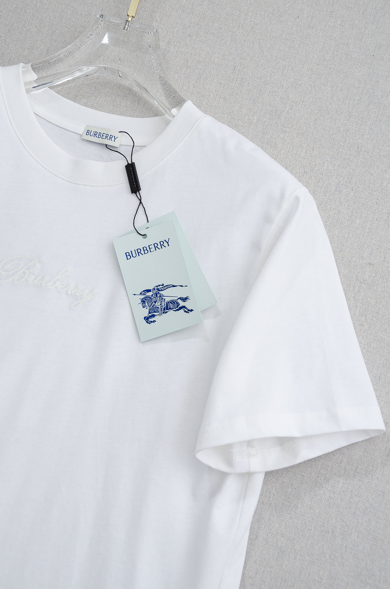 🌾 BURB*ERRY巴宝＊莉2026SS最新客供进口长绒棉立体剪裁男士圆领短袖T恤衫#定织定染100%