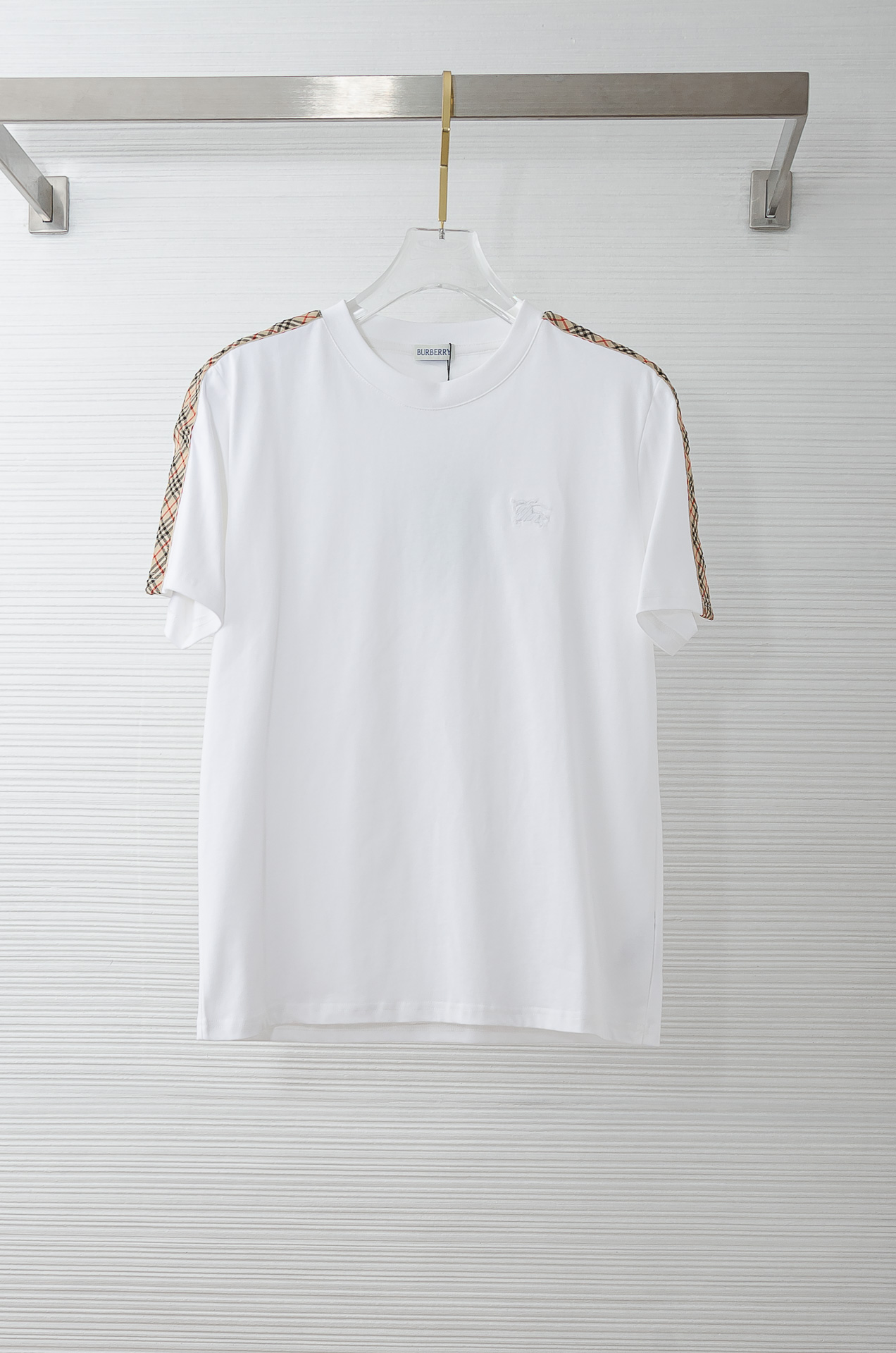 🌾 BURB*ERRY巴宝＊莉2026SS最新客供进口长绒棉立体剪裁男士圆领短袖T恤衫#定织定染100%