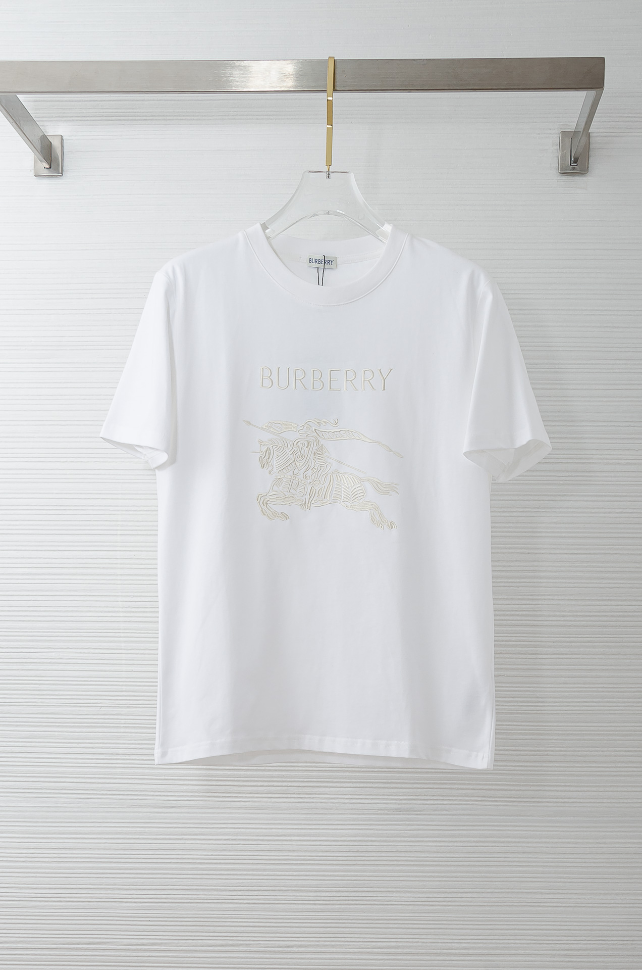 🌾 BURBE*RRY巴＊宝莉2026SS最新客供进口长绒棉立体剪裁男士圆领短袖T恤衫#定织定染100%