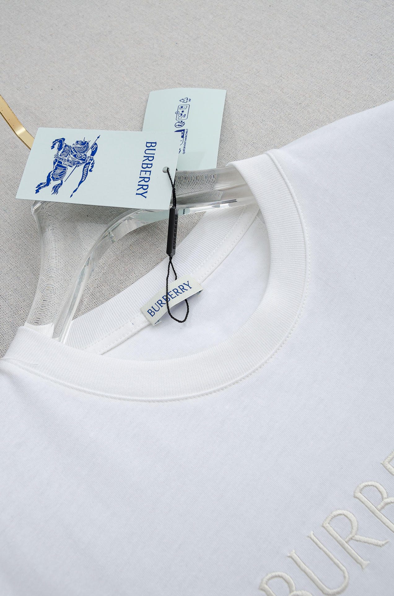 🌾 BURBE*RRY巴＊宝莉2026SS最新客供进口长绒棉立体剪裁男士圆领短袖T恤衫#定织定染100%