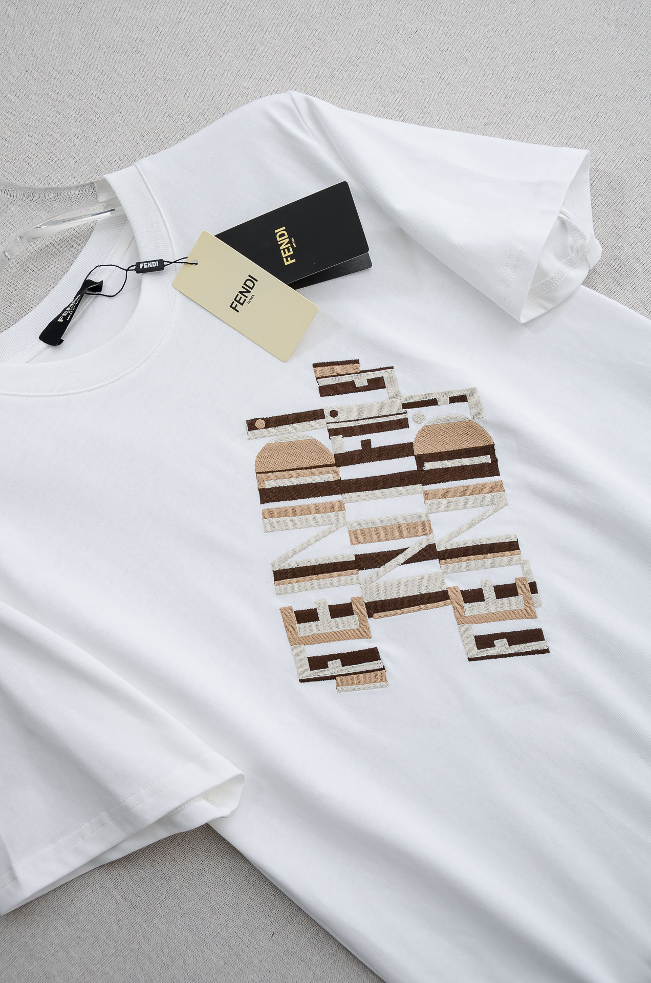 🌾 FEN*DI 芬＊迪2026SS最新客供进口长绒棉立体剪裁男士圆领短袖T恤衫#定织定染100%长绒棉