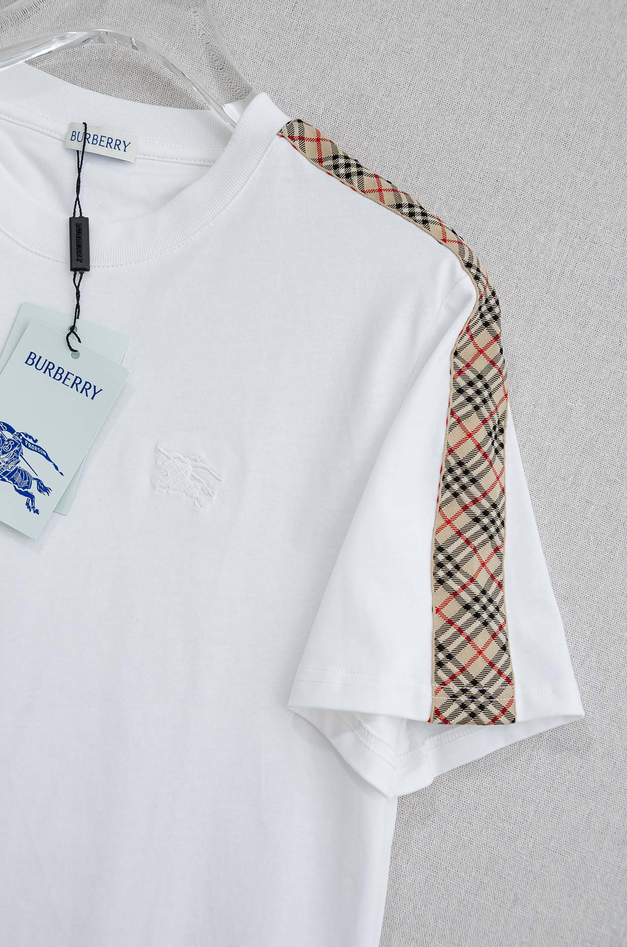 🌾 BURB*ERRY巴宝＊莉2026SS最新客供进口长绒棉立体剪裁男士圆领短袖T恤衫#定织定染100%