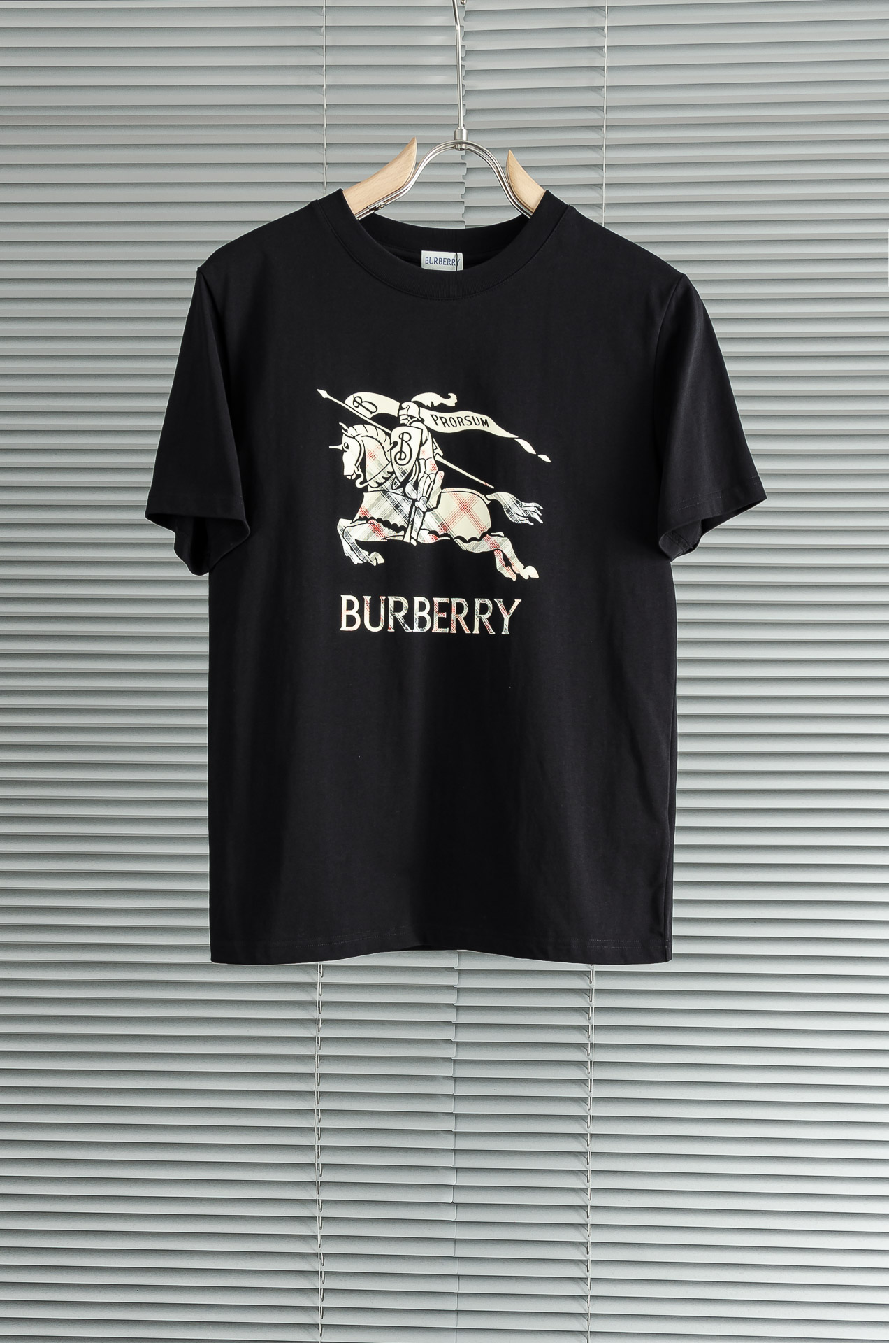 BURBE*RRY巴宝*莉2026SS最新客供进口长绒棉男士圆领短袖T恤衫#定织定染100%长绒棉，最大