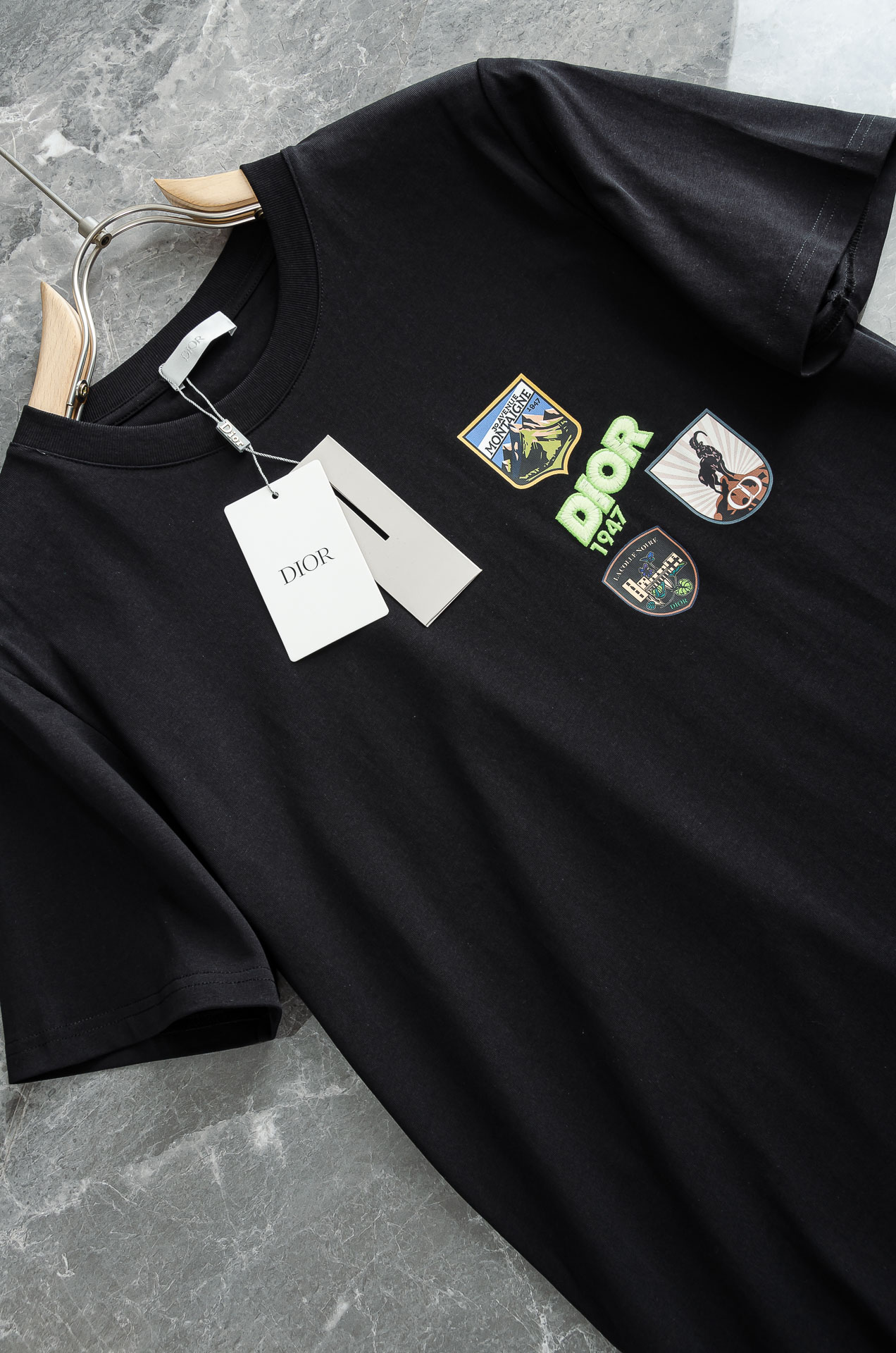 Dior迪奥 2026SS最新客供进口长绒棉男士圆领短袖T恤衫#定织定染100%长绒棉，最大程度的给你带