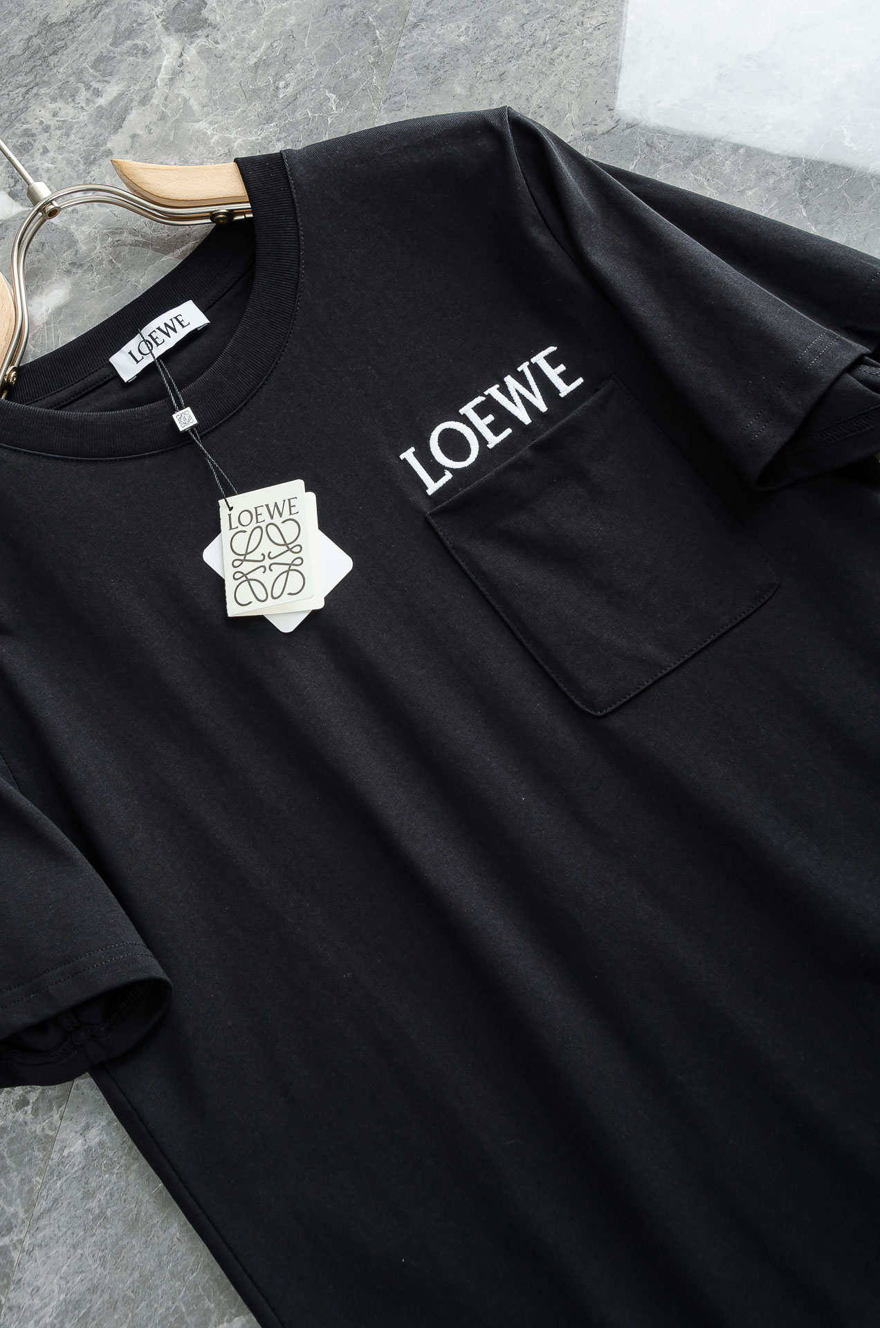 LOEWE罗意威2026SS最新客供进口长绒棉男士圆领短袖T恤衫#定织定染100%长绒棉，最大程度的给你