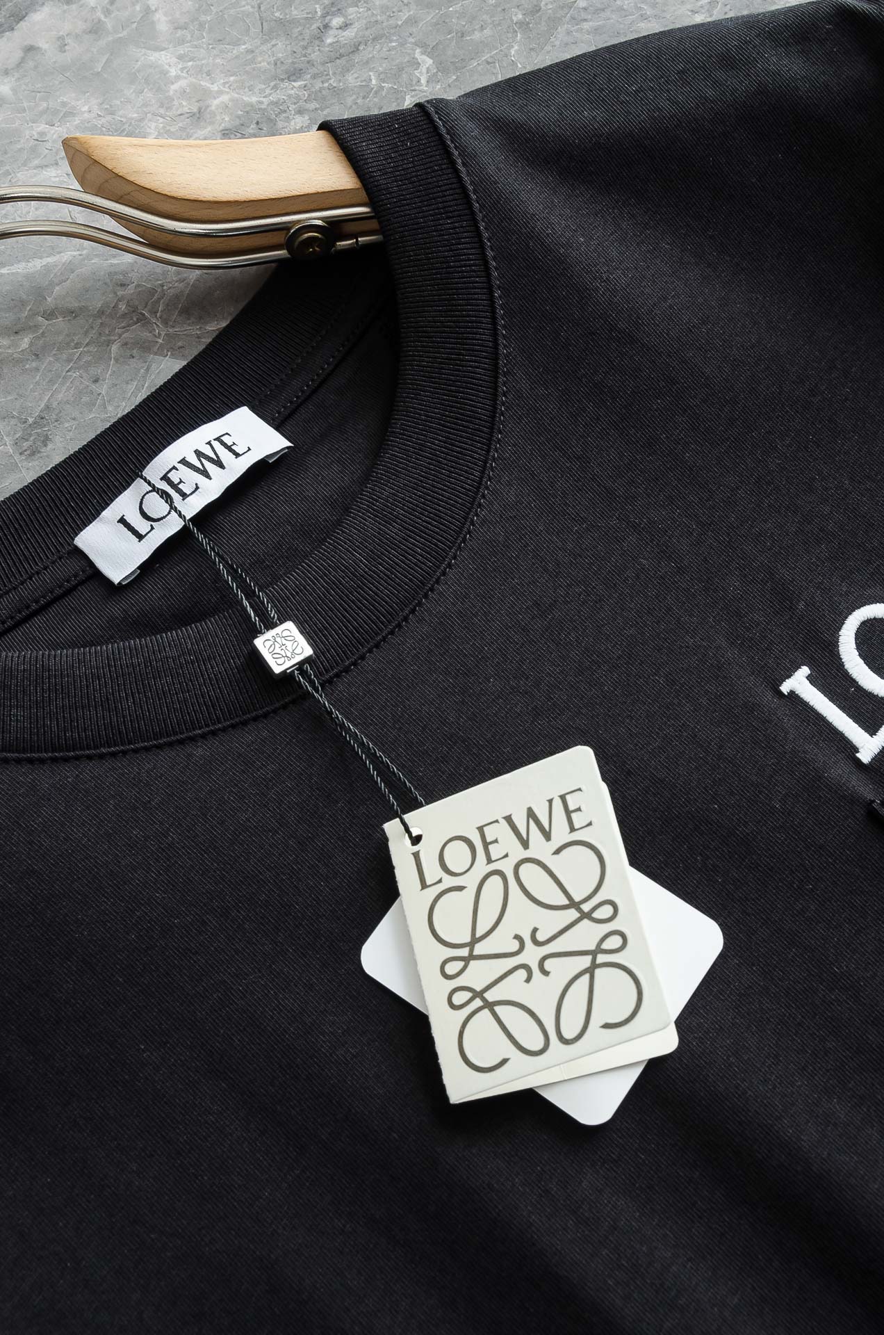 LOEWE罗意威2026SS最新客供进口长绒棉男士圆领短袖T恤衫#定织定染100%长绒棉，最大程度的给你