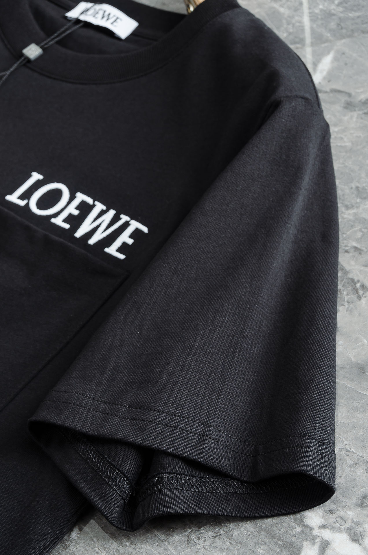 LOEWE罗意威2026SS最新客供进口长绒棉男士圆领短袖T恤衫#定织定染100%长绒棉，最大程度的给你