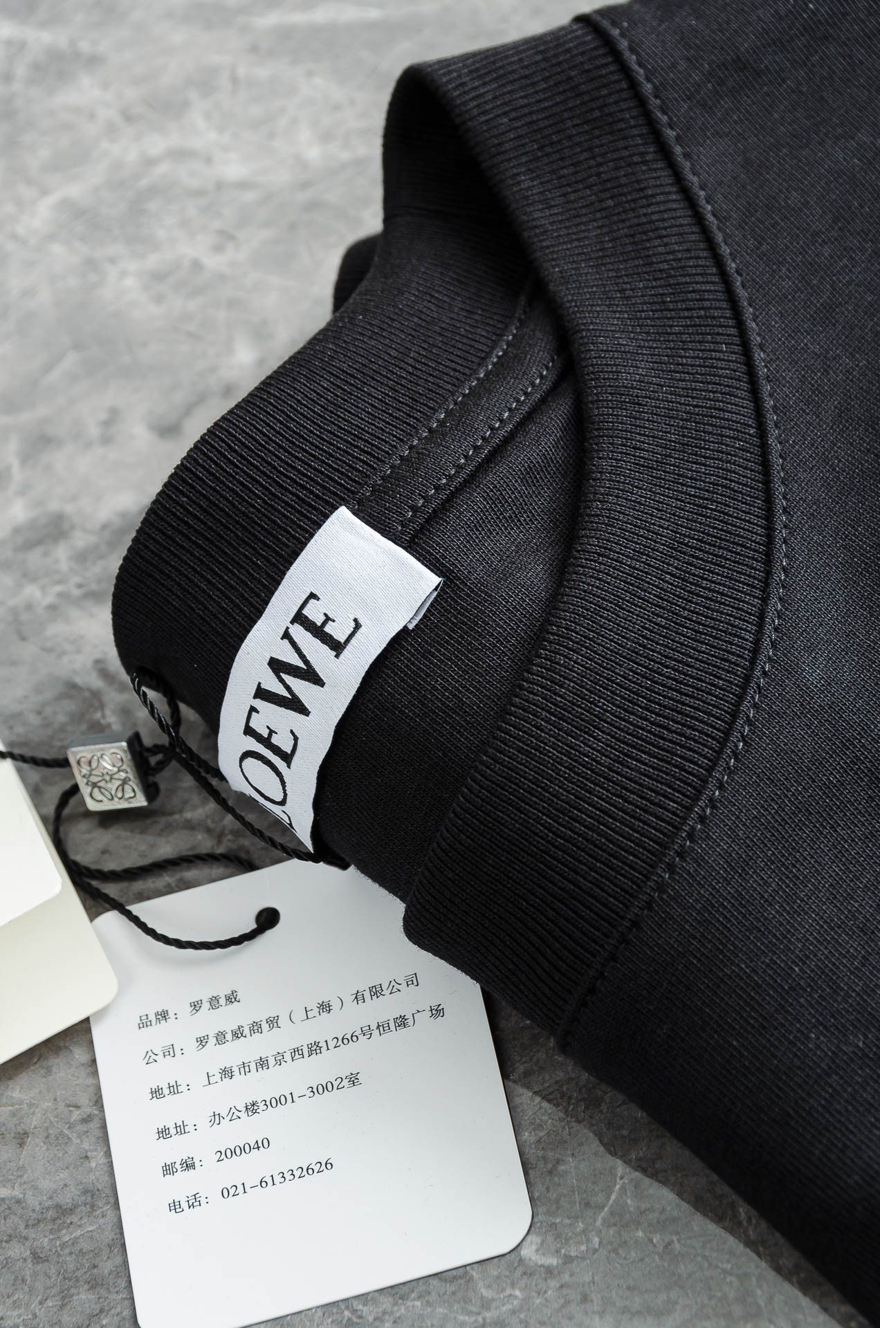 LOEWE罗意威2026SS最新客供进口长绒棉男士圆领短袖T恤衫#定织定染100%长绒棉，最大程度的给你