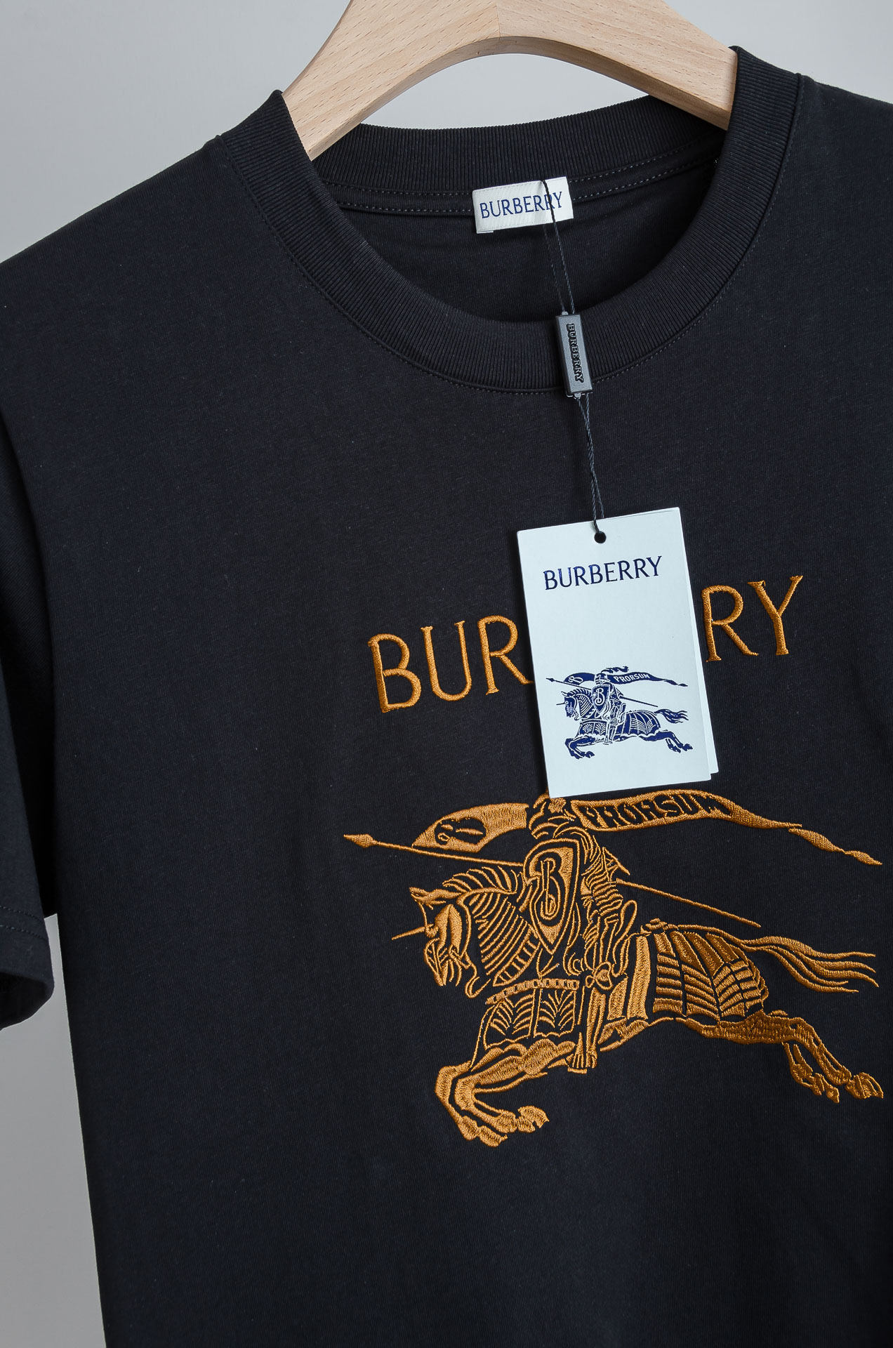 ☀️☀️Burberry巴宝莉 2026SS最新客供进口长绒棉男士圆领短袖T恤衫#定织定染100%长绒棉