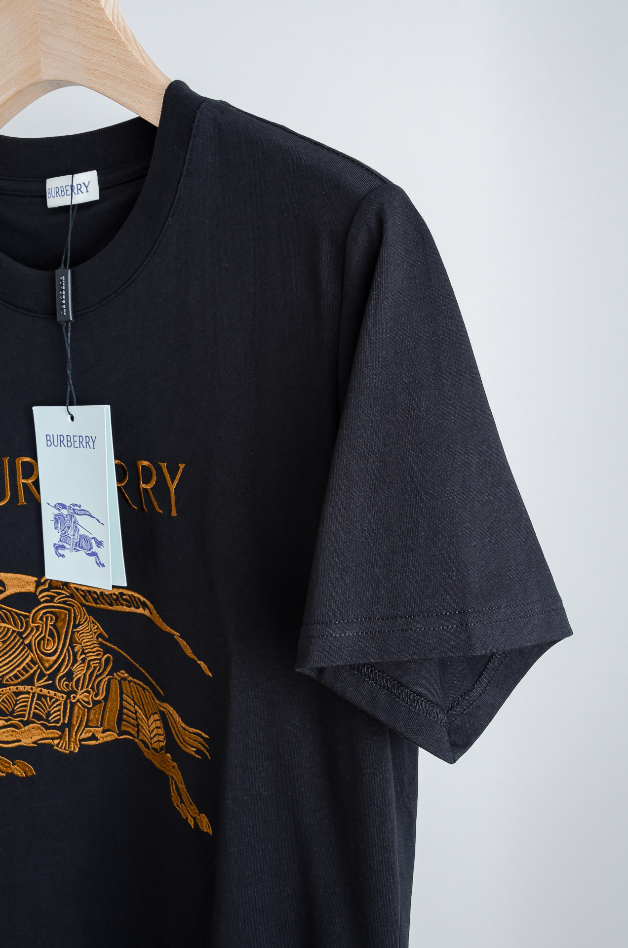 ☀️☀️Burberry巴宝莉 2026SS最新客供进口长绒棉男士圆领短袖T恤衫#定织定染100%长绒棉