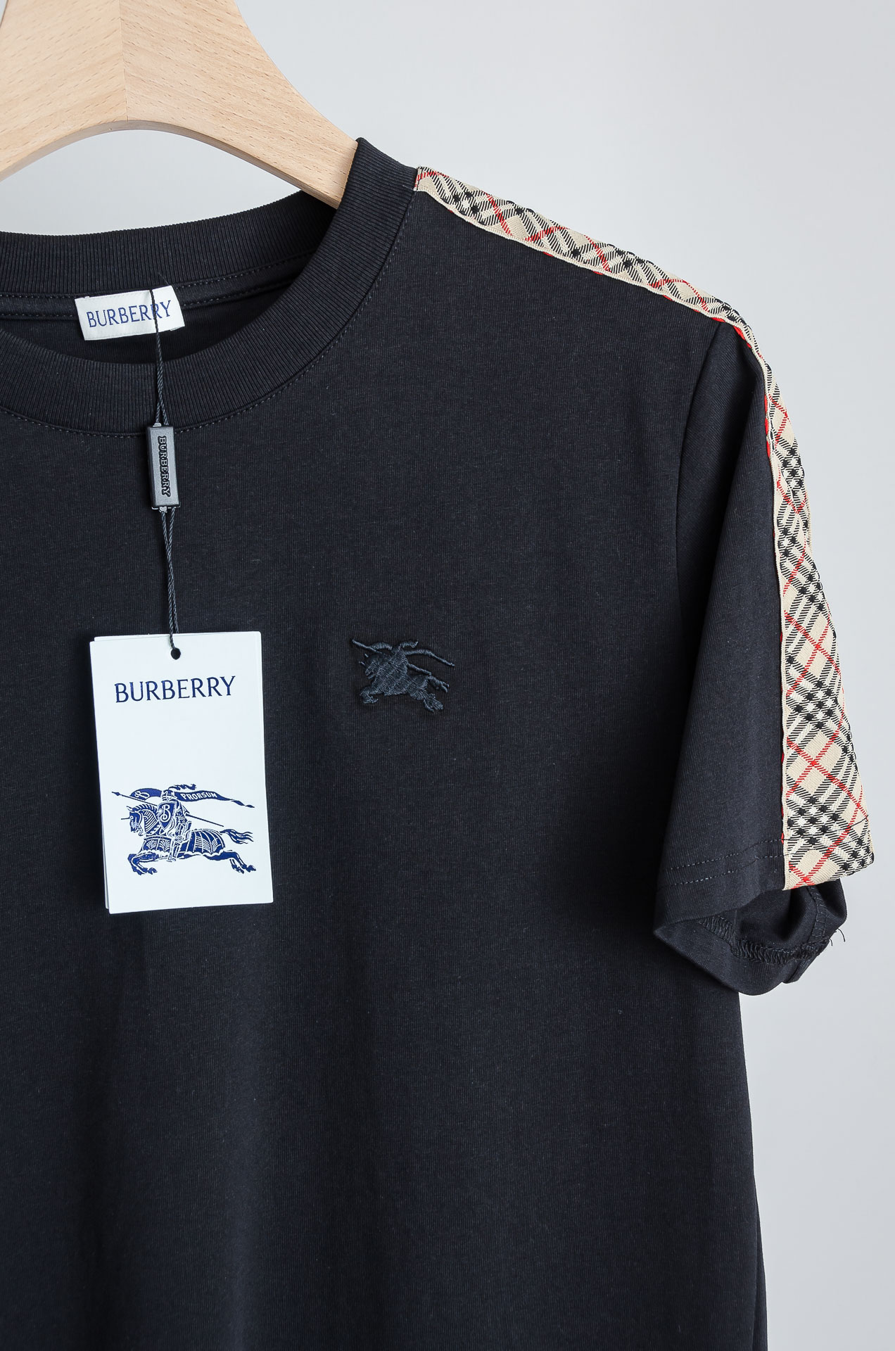 🧨 ☀️☀️BURBERRY巴宝莉2026SS最新客供进口长绒棉立体剪裁男士圆领短袖T恤衫#定织定染10