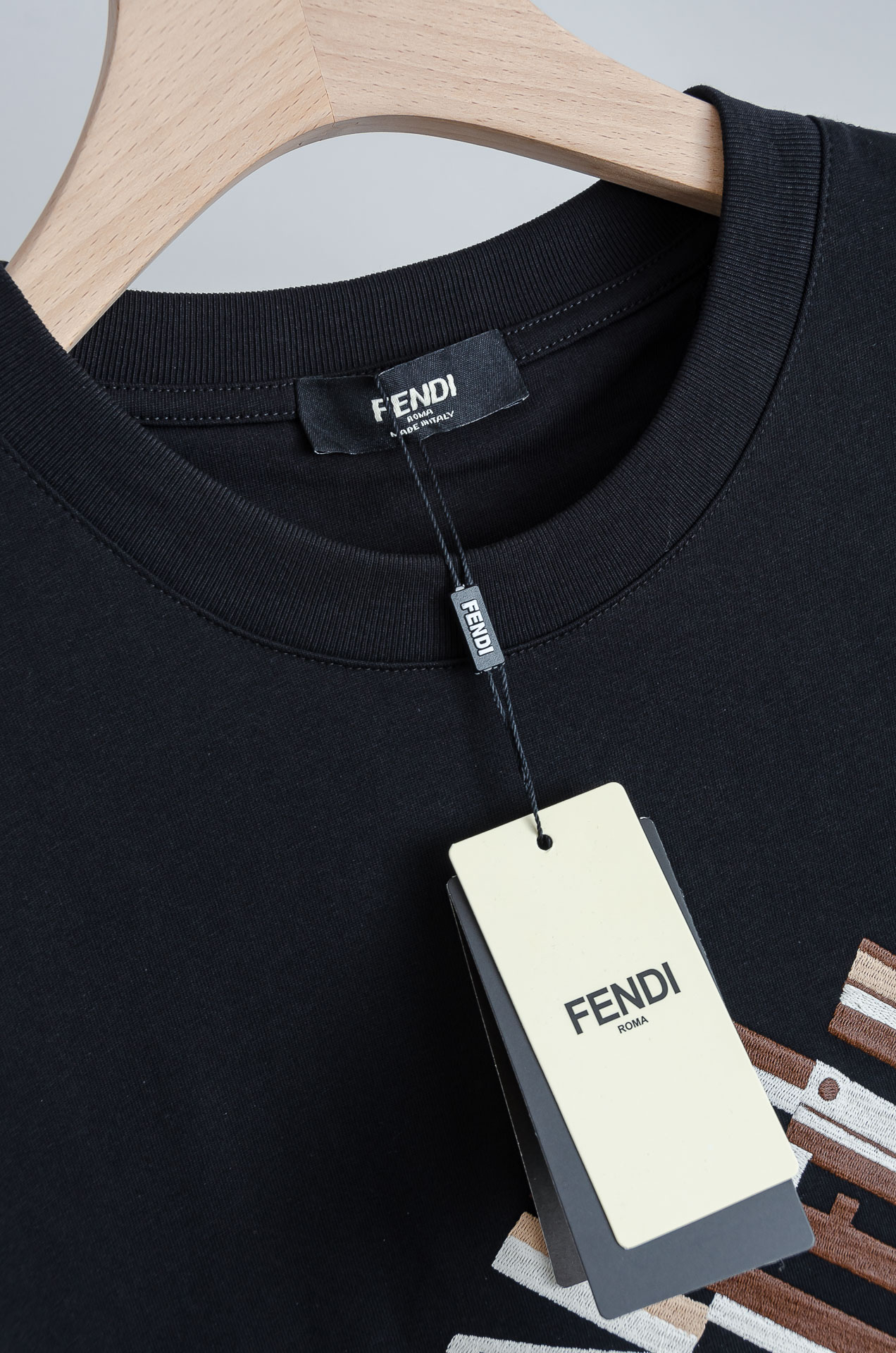 🧨 ☀️☀️FEN*DI 芬＊迪2026SS最新客供进口长绒棉立体剪裁男士圆领短袖T恤衫#定织定染100