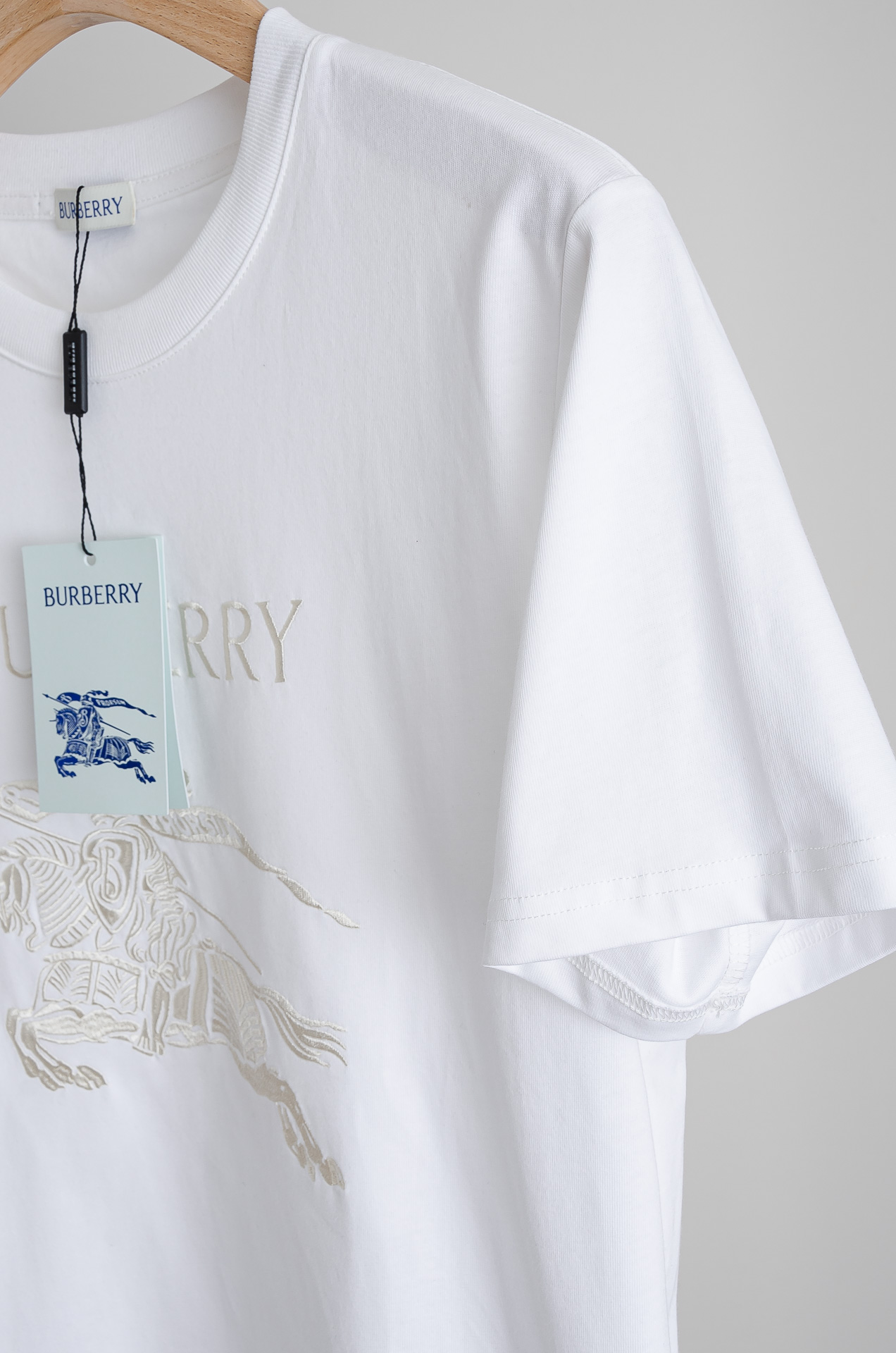 ☀️☀️Burberry巴宝莉 2026SS最新客供进口长绒棉男士圆领短袖T恤衫#定织定染100%长绒棉