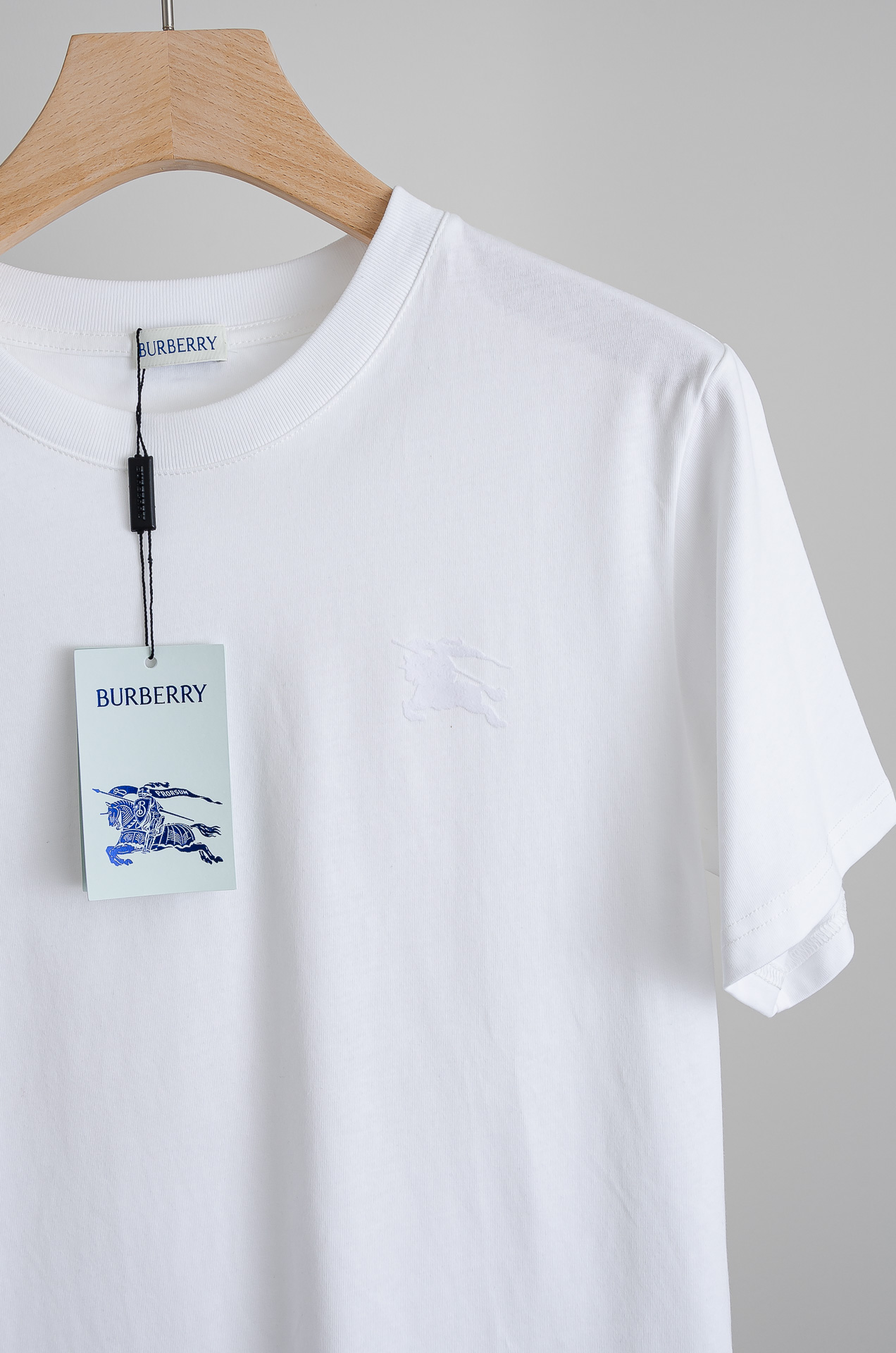 🧨 ☀️☀️BURBERRY巴宝莉2026SS最新客供进口长绒棉立体剪裁男士圆领短袖T恤衫#定织定染10