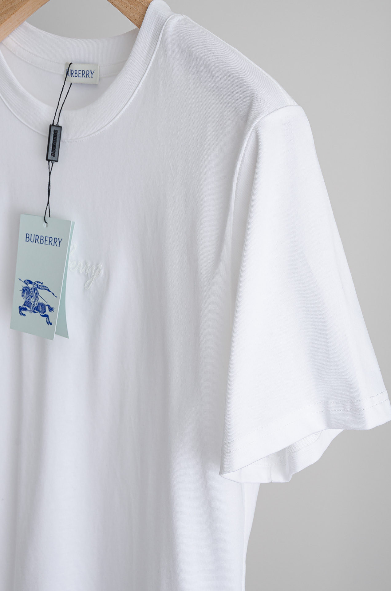 🧨 ☀️☀️BURBERRY巴宝莉2026SS最新客供进口长绒棉立体剪裁男士圆领短袖T恤衫#定织定染10