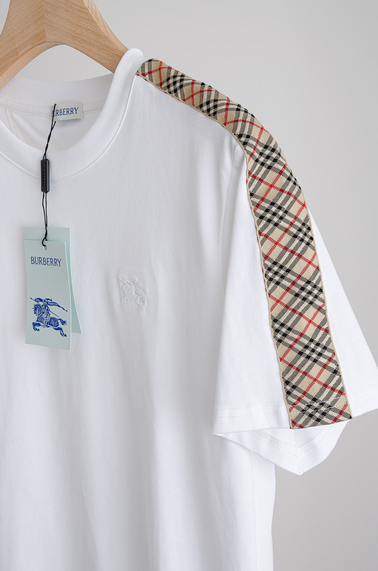 🧨 ☀️☀️BURBERRY巴宝莉2026SS最新客供进口长绒棉立体剪裁男士圆领短袖T恤衫#定织定染10