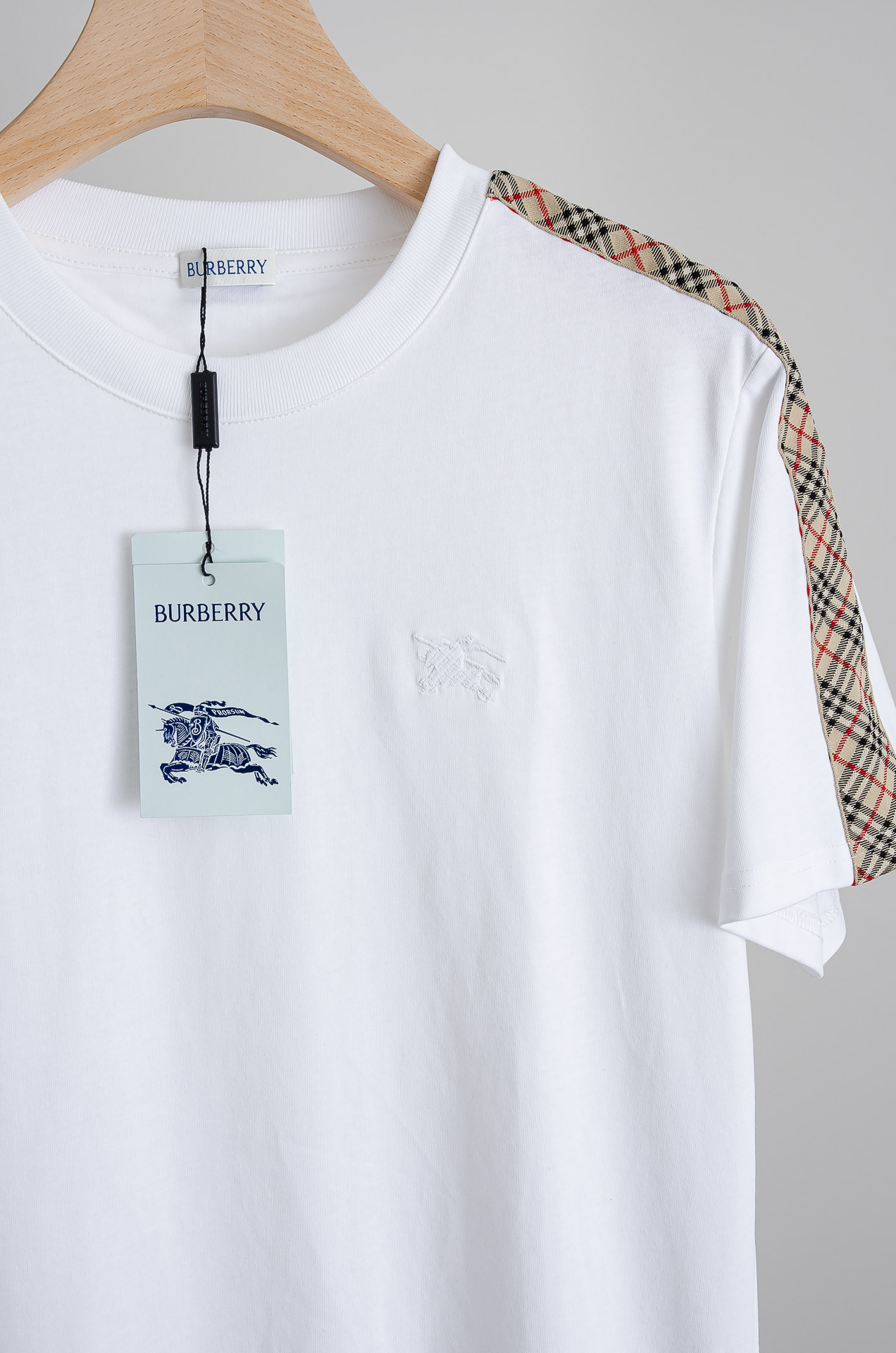 🧨 ☀️☀️BURBERRY巴宝莉2026SS最新客供进口长绒棉立体剪裁男士圆领短袖T恤衫#定织定染10