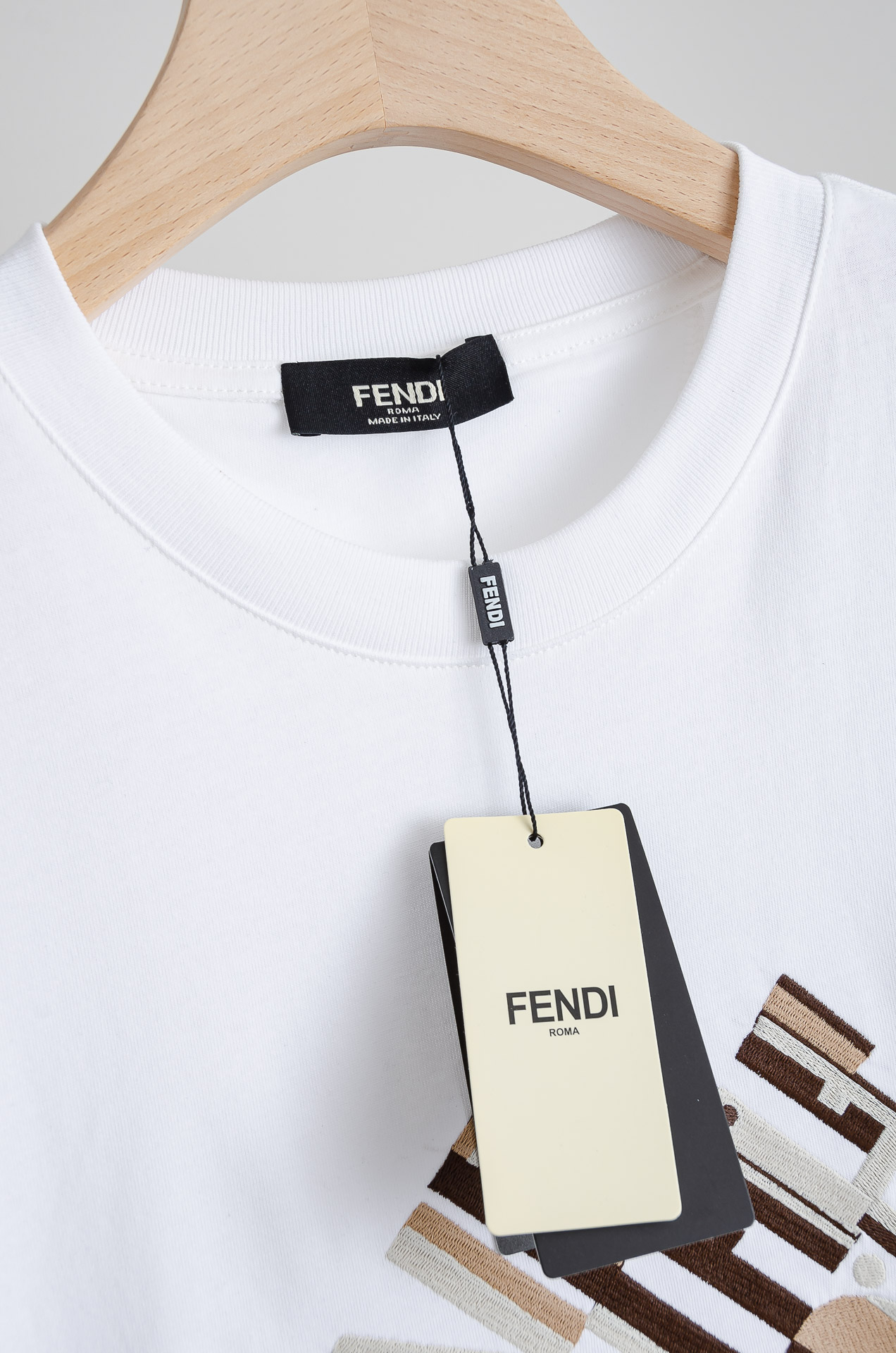 🧨 ☀️☀️FEN*DI 芬＊迪2026SS最新客供进口长绒棉立体剪裁男士圆领短袖T恤衫#定织定染100