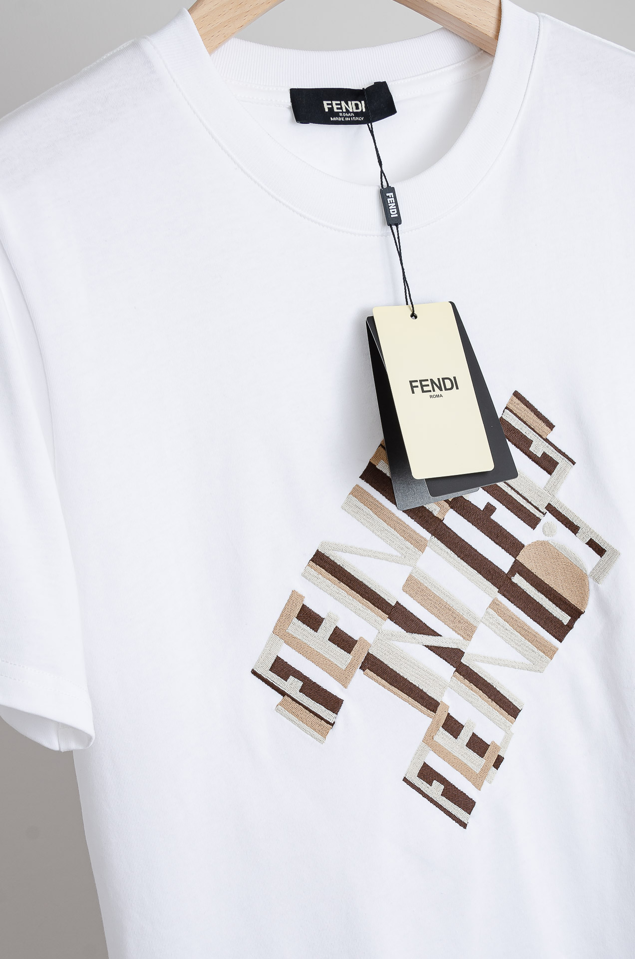 🧨 ☀️☀️FEN*DI 芬＊迪2026SS最新客供进口长绒棉立体剪裁男士圆领短袖T恤衫#定织定染100