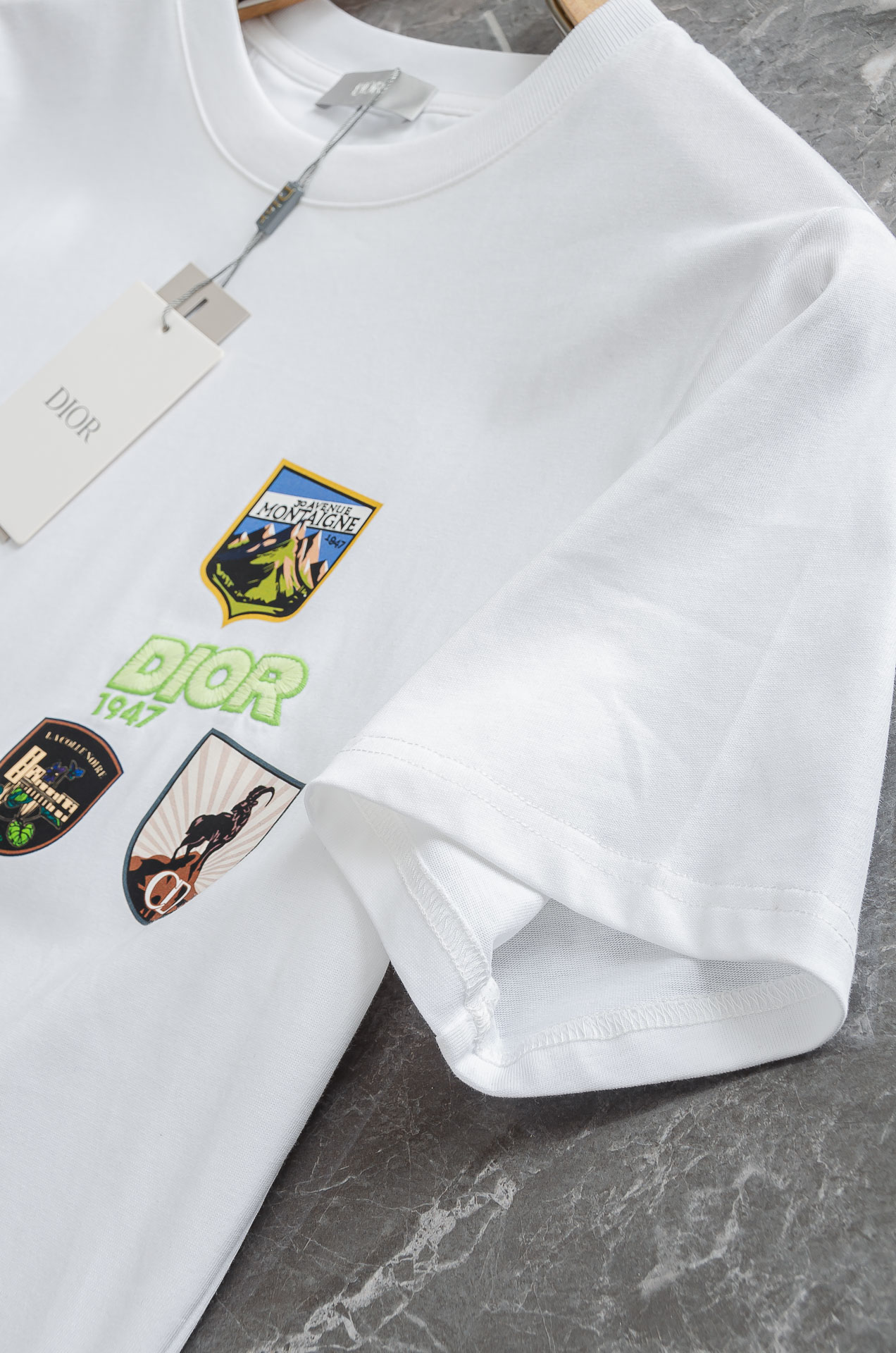 Dior迪奥 2026SS最新客供进口长绒棉男士圆领短袖T恤衫#定织定染100%长绒棉，最大程度的给你带