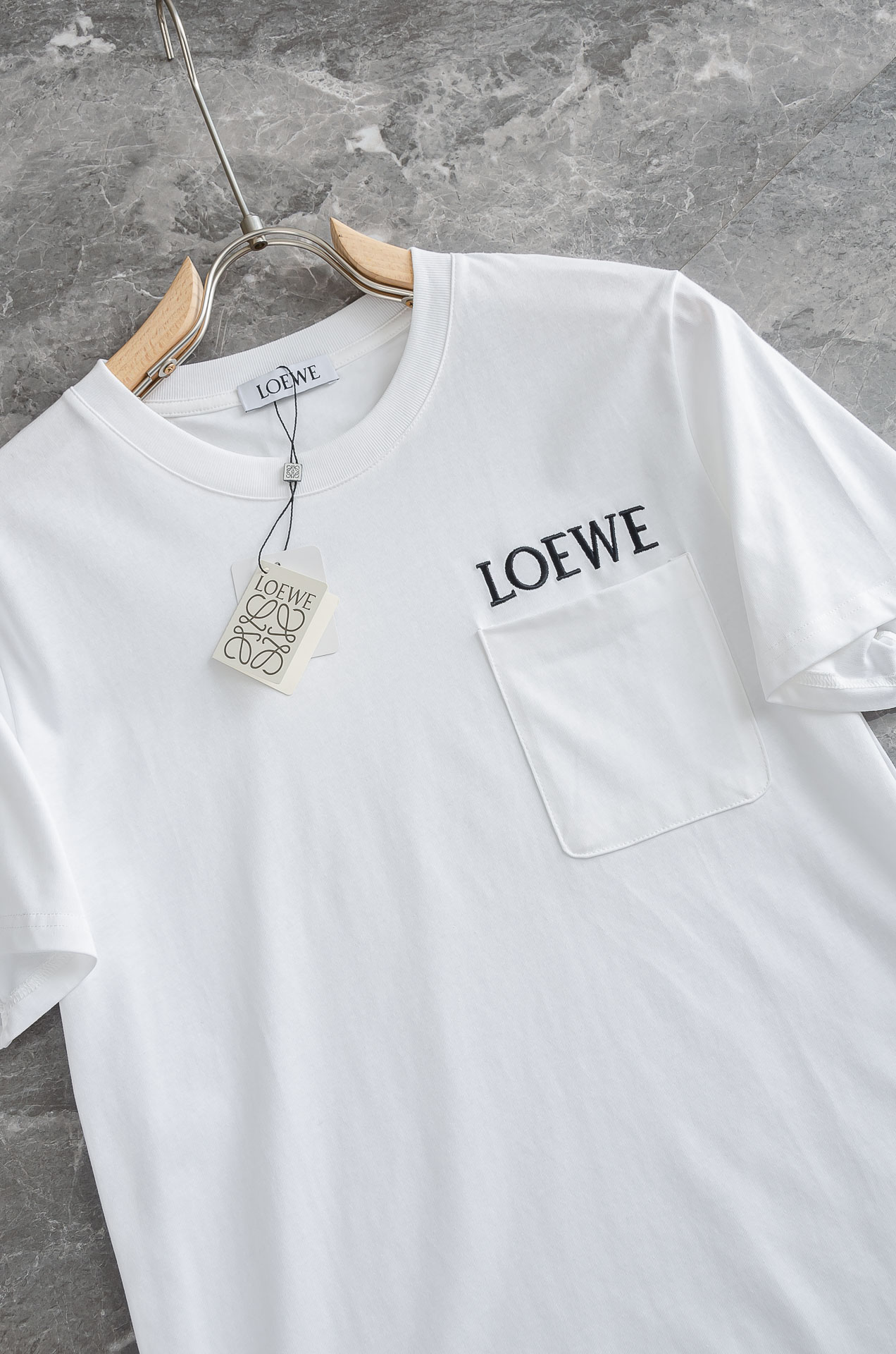 LOEWE罗意威2026SS最新客供进口长绒棉男士圆领短袖T恤衫#定织定染100%长绒棉，最大程度的给你