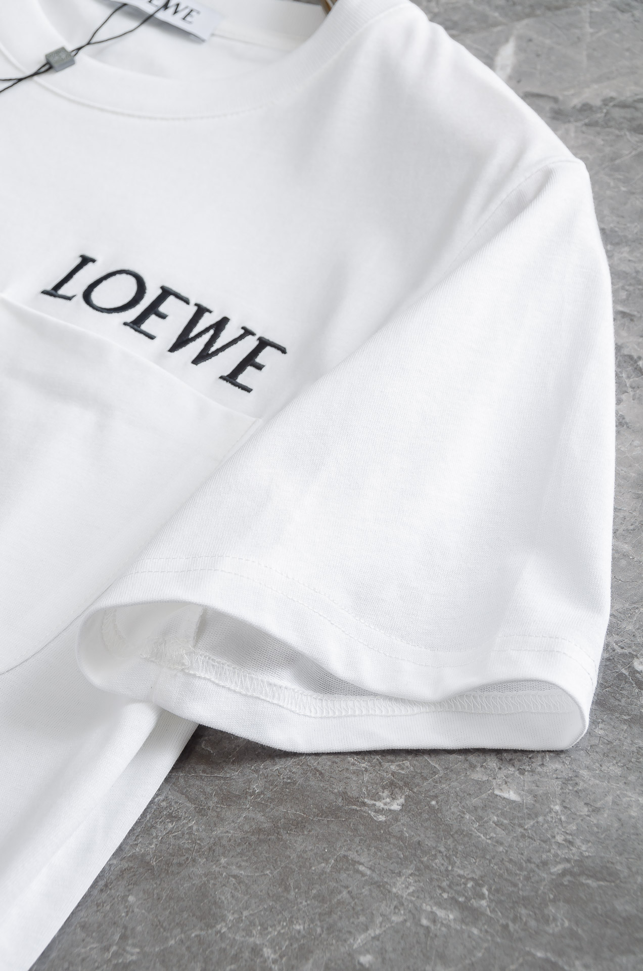 LOEWE罗意威2026SS最新客供进口长绒棉男士圆领短袖T恤衫#定织定染100%长绒棉，最大程度的给你