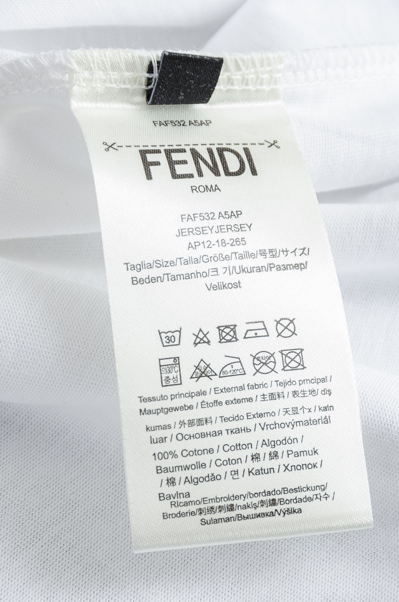 FENDI芬迪2026SS最新客供进口长绒棉男士圆领短袖T恤衫#定织定染100%长绒棉，最大程度的给你带