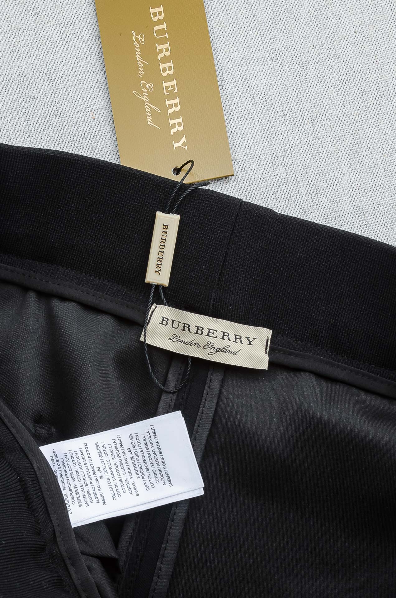 Burberry巴宝莉 26FW最新款精梳棉混纺挺括有型自带筋骨感抗皱性极强四面弹力包容性好弹力松紧腰搭