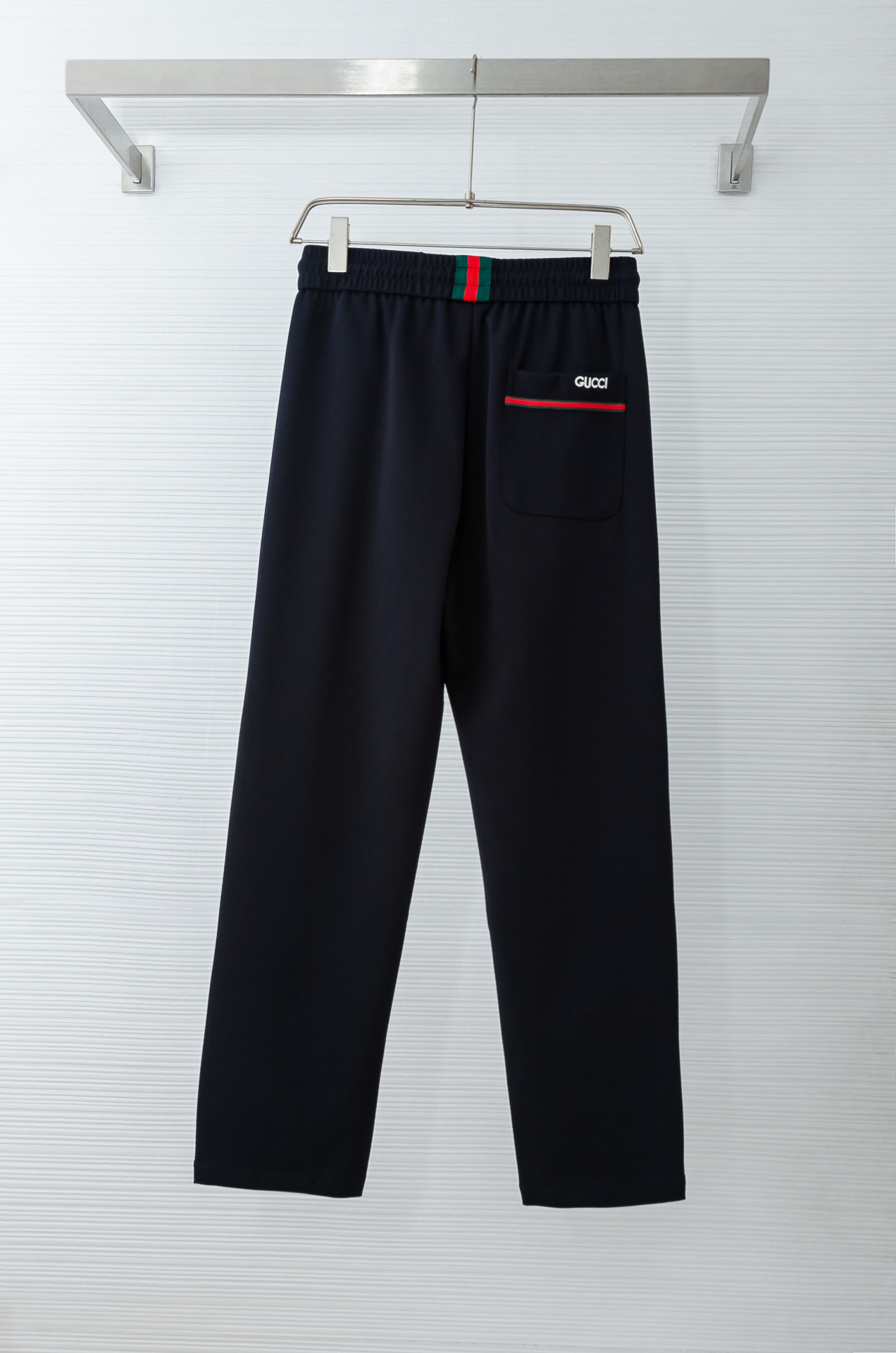 Gucci古驰26FW最新款精梳棉混纺挺括有型自带筋骨感抗皱性极强四面弹力包容性好弹力松紧腰搭配抽绳设计