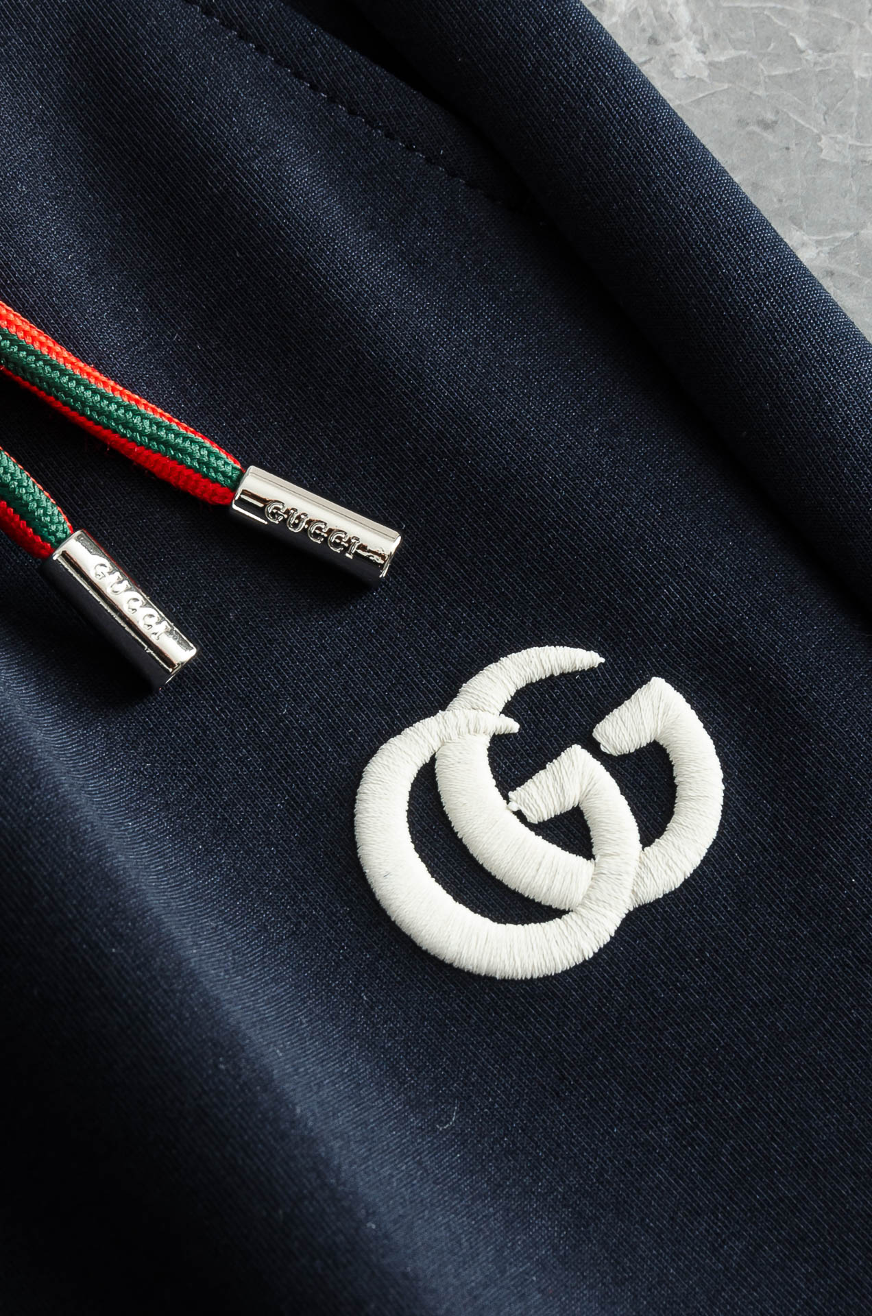 Gucci古驰26FW最新款精梳棉混纺挺括有型自带筋骨感抗皱性极强四面弹力包容性好弹力松紧腰搭配抽绳设计