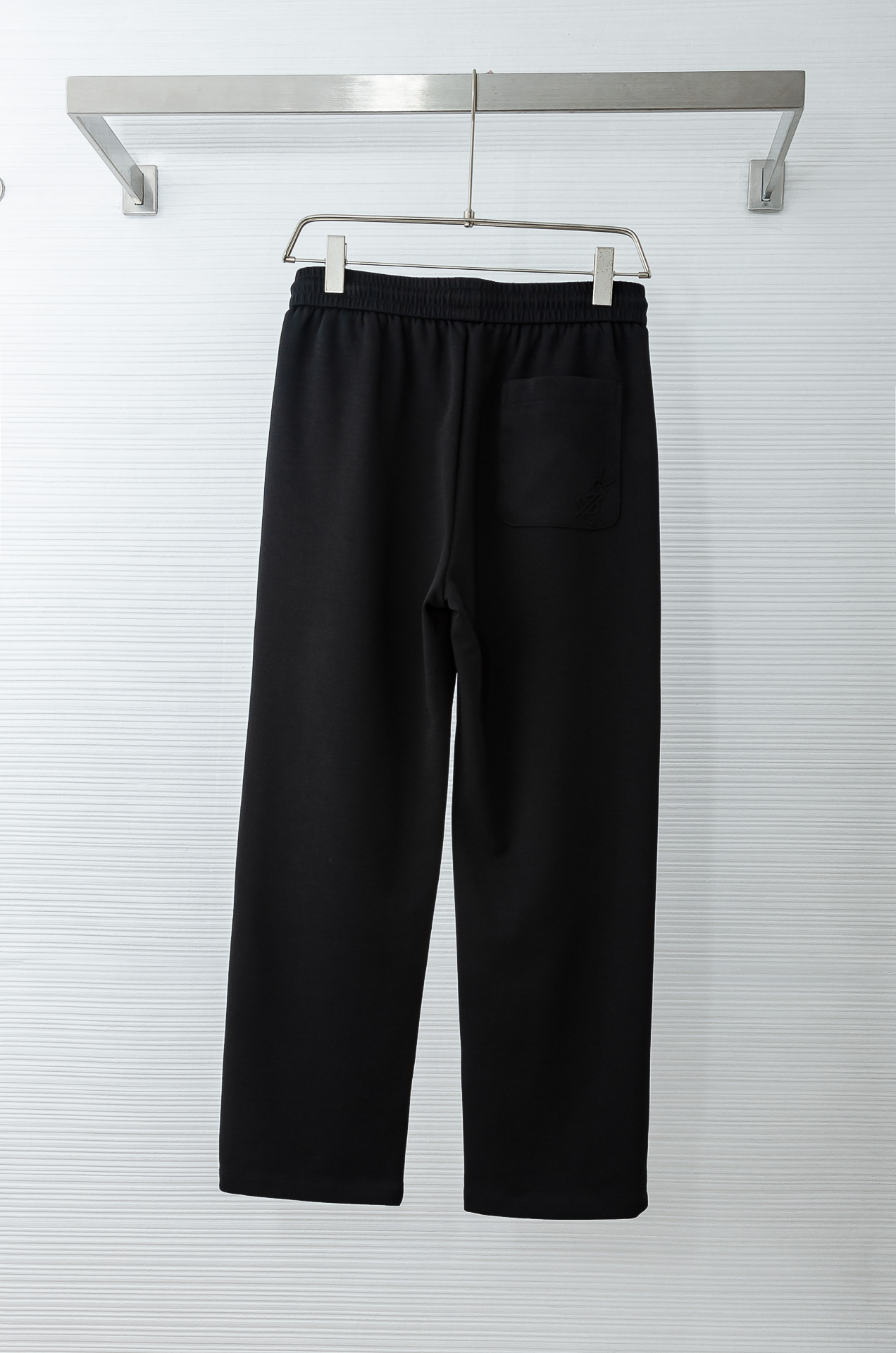 YsL 26FW最新款精梳棉混纺挺括有型自带筋骨感抗皱性极强四面弹力包容性好弹力松紧腰搭配抽绳设计直筒立