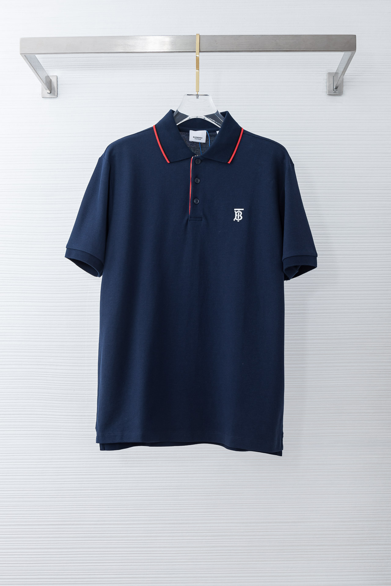 Burberry巴宝莉 2026//男士商务休闲纯色翻领短袖POLO衫#客供进口100%珠地棉面料，甄选