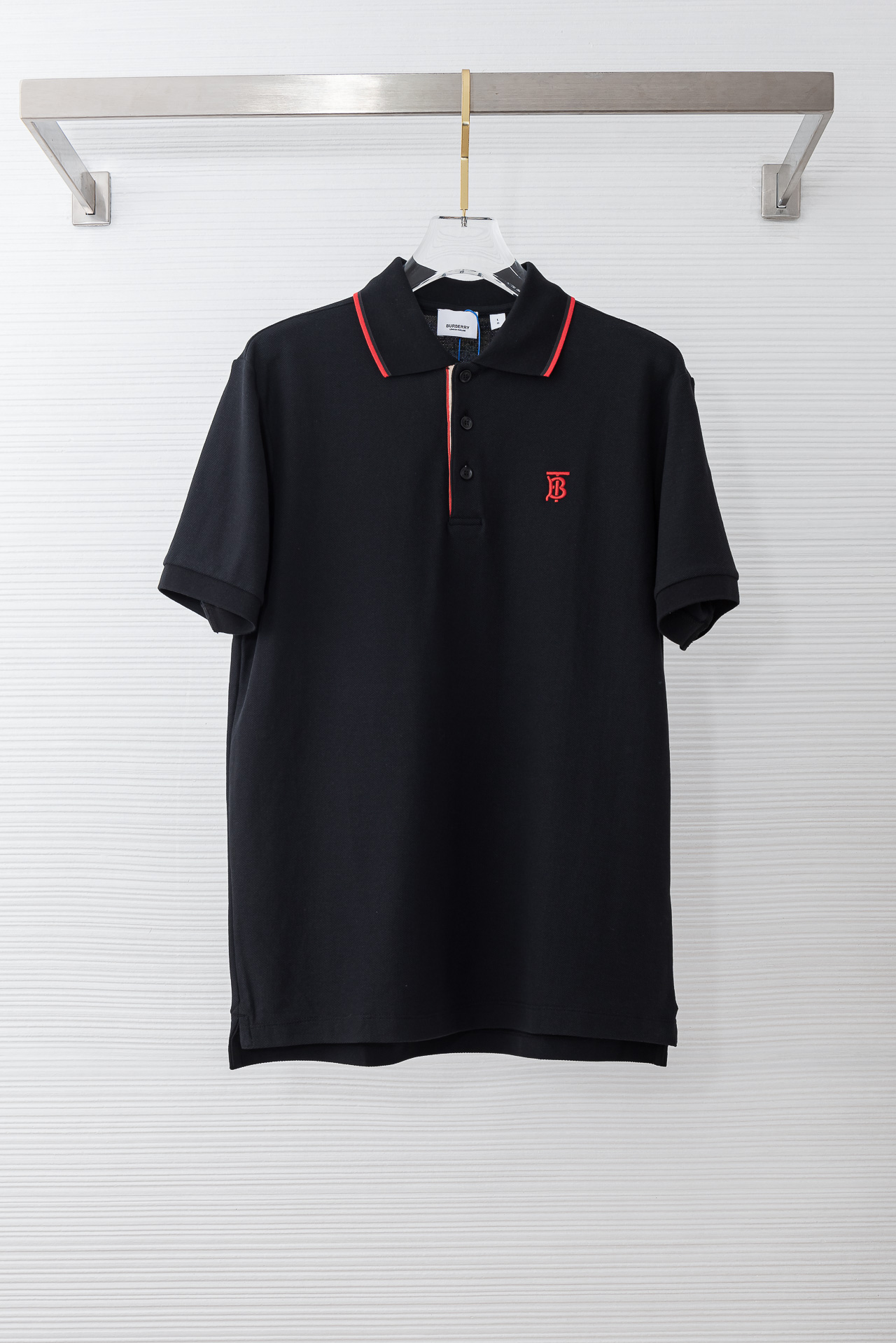 Burberry巴宝莉 2026//男士商务休闲纯色翻领短袖POLO衫#客供进口100%珠地棉面料，甄选