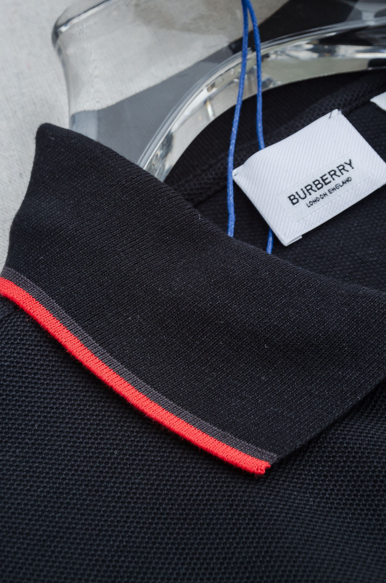 Burberry巴宝莉 2026//男士商务休闲纯色翻领短袖POLO衫#客供进口100%珠地棉面料，甄选