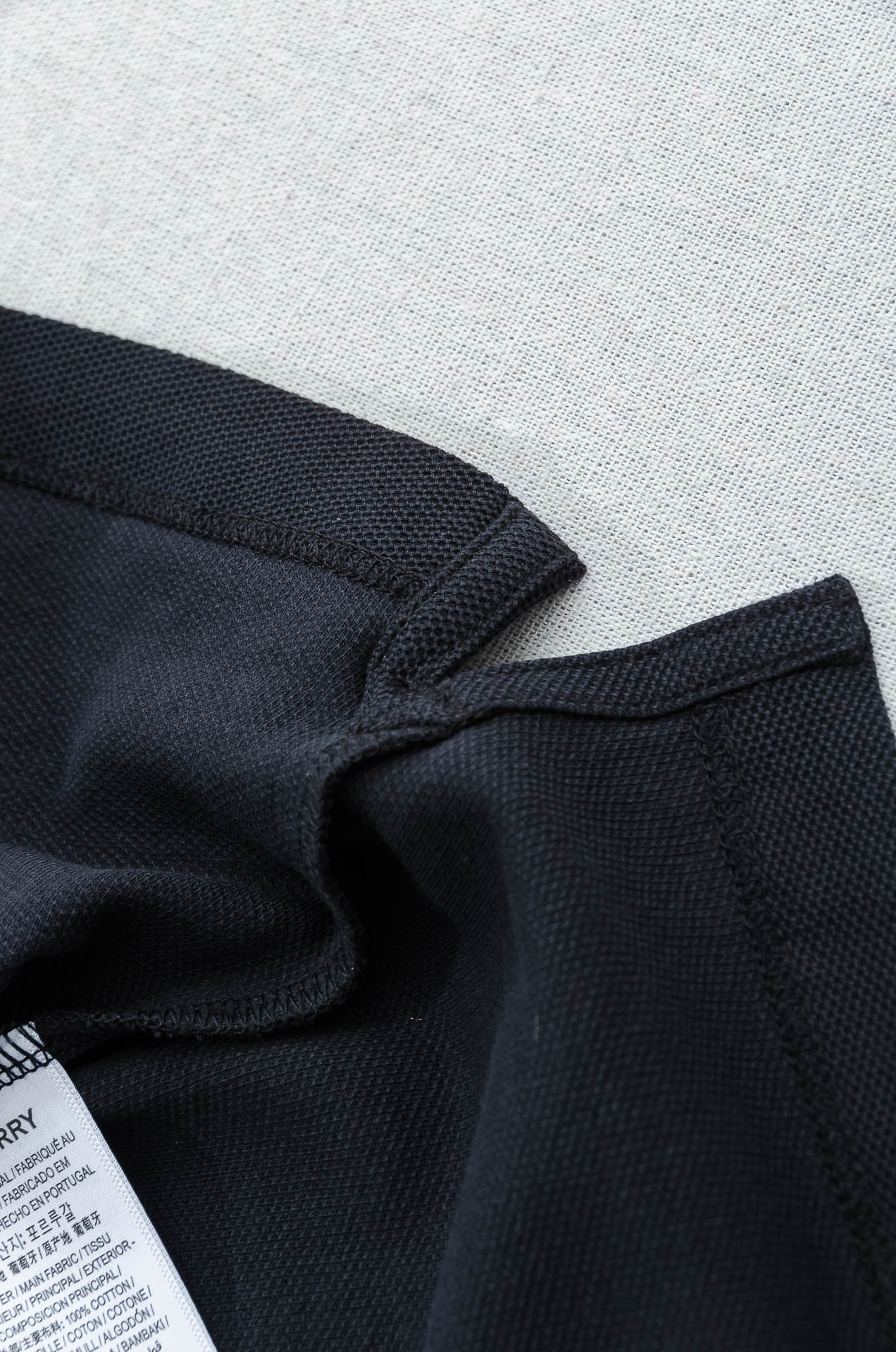 Burberry巴宝莉 2026//男士商务休闲纯色翻领短袖POLO衫#客供进口100%珠地棉面料，甄选