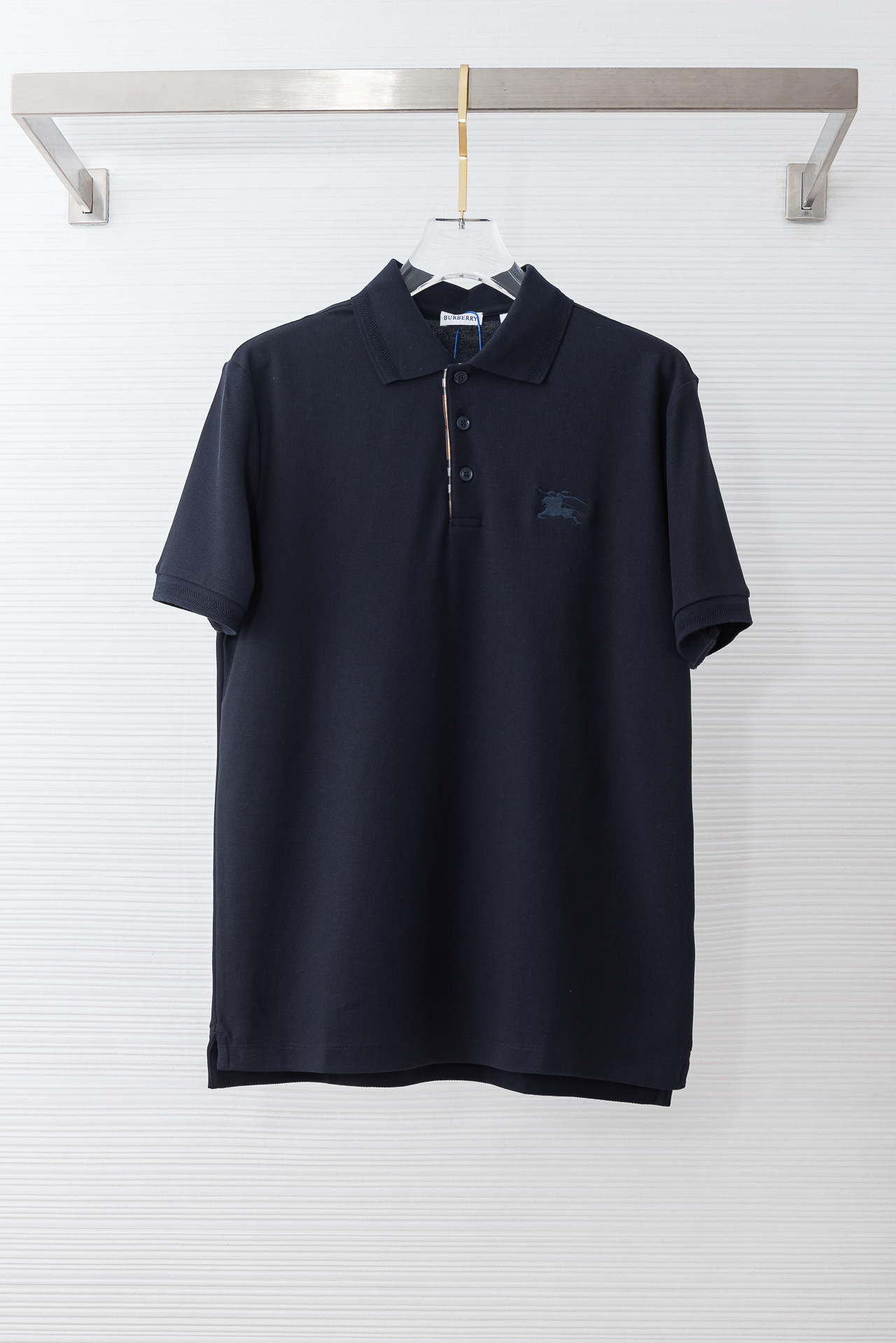 Burberry巴宝莉 2026//男士商务休闲纯色翻领短袖POLO衫#客供进口100%珠地棉面料，甄选