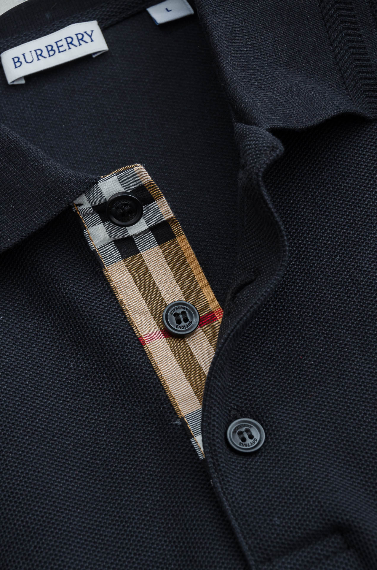 Burberry巴宝莉 2026//男士商务休闲纯色翻领短袖POLO衫#客供进口100%珠地棉面料，甄选
