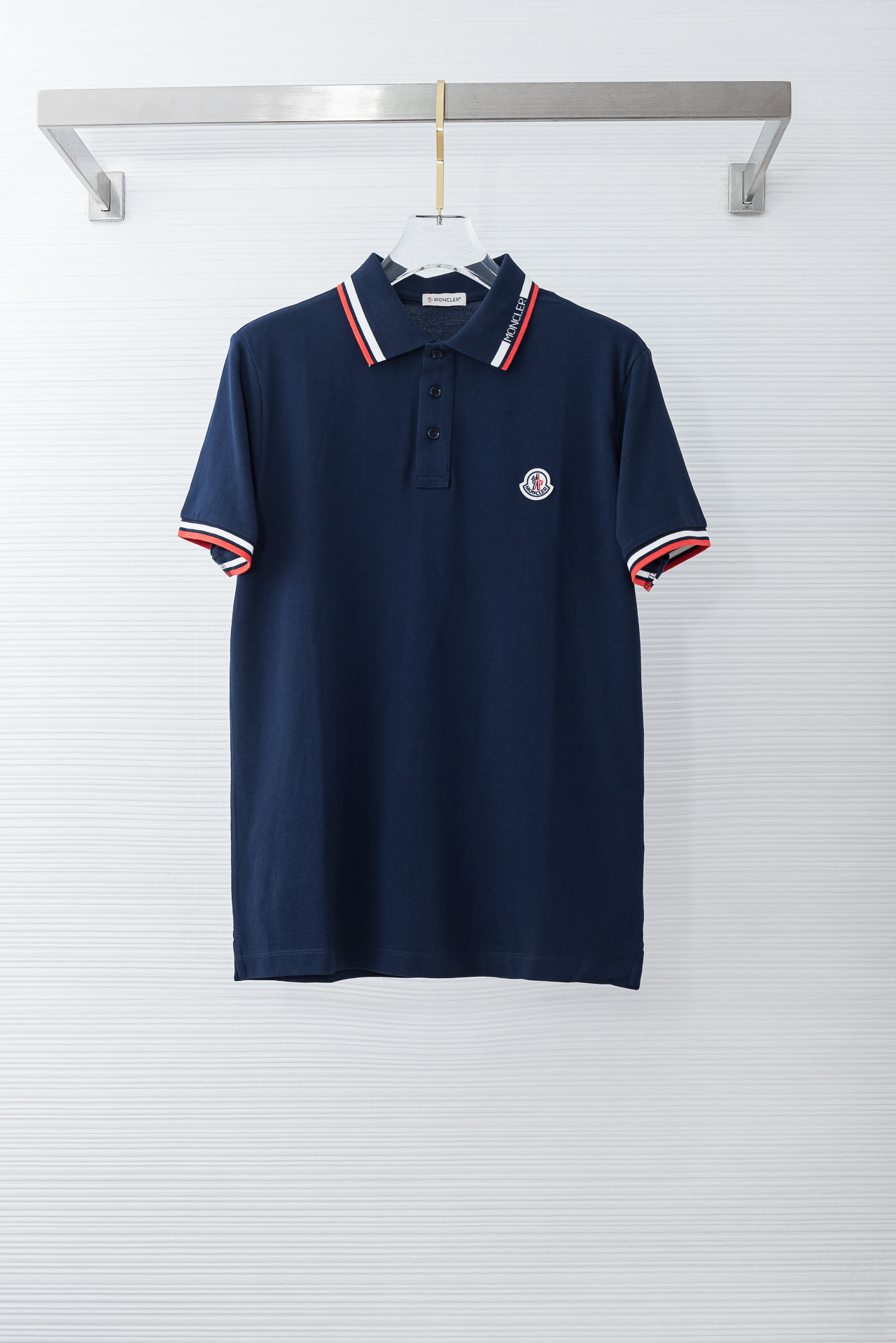 MONCLER蒙口 2026//男士商务休闲纯色翻领短袖POLO衫#客供进口100%珠地棉面料，甄选上等