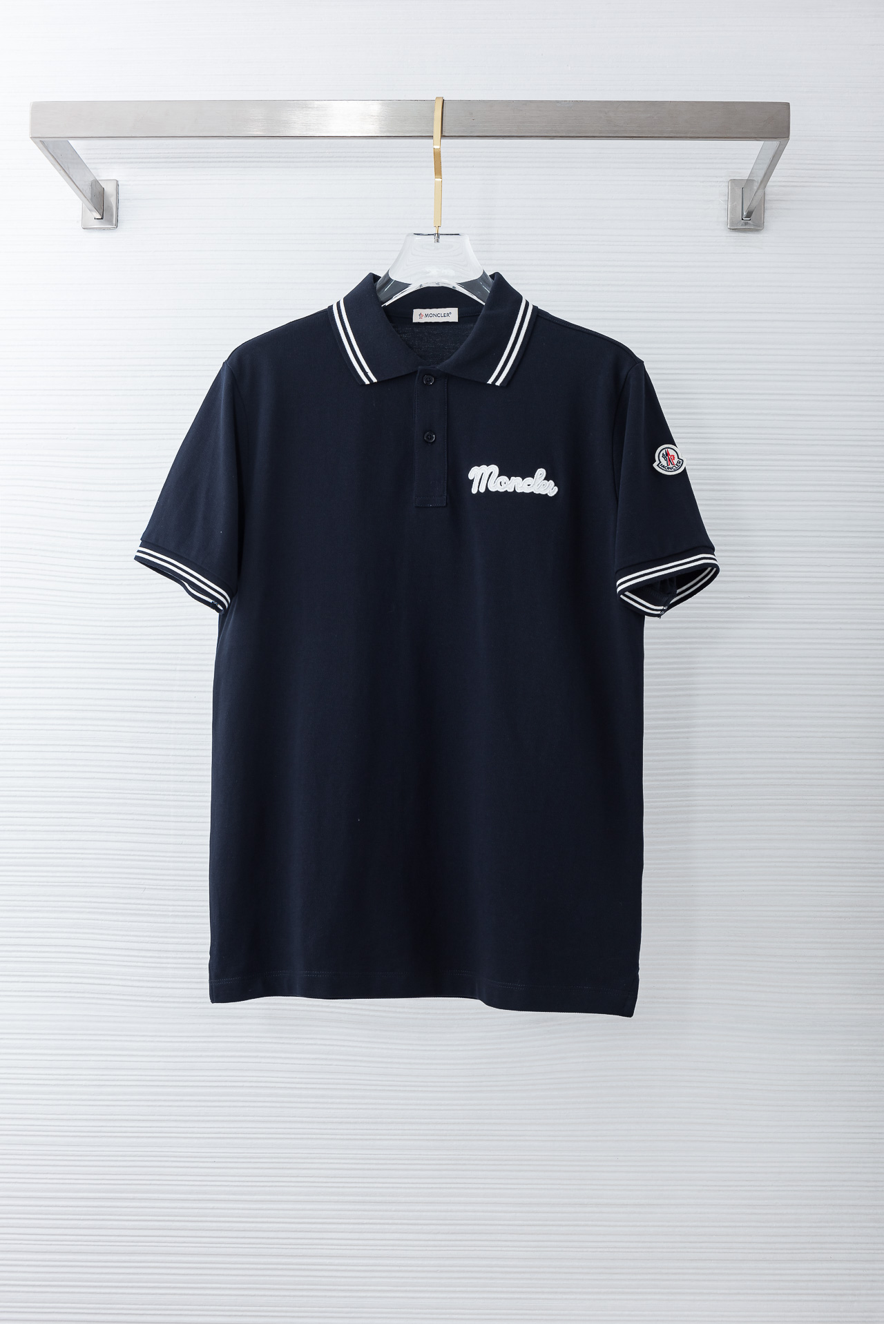 MONCLER蒙口 2026//男士商务休闲纯色翻领短袖POLO衫#客供进口100%珠地棉面料，甄选上等